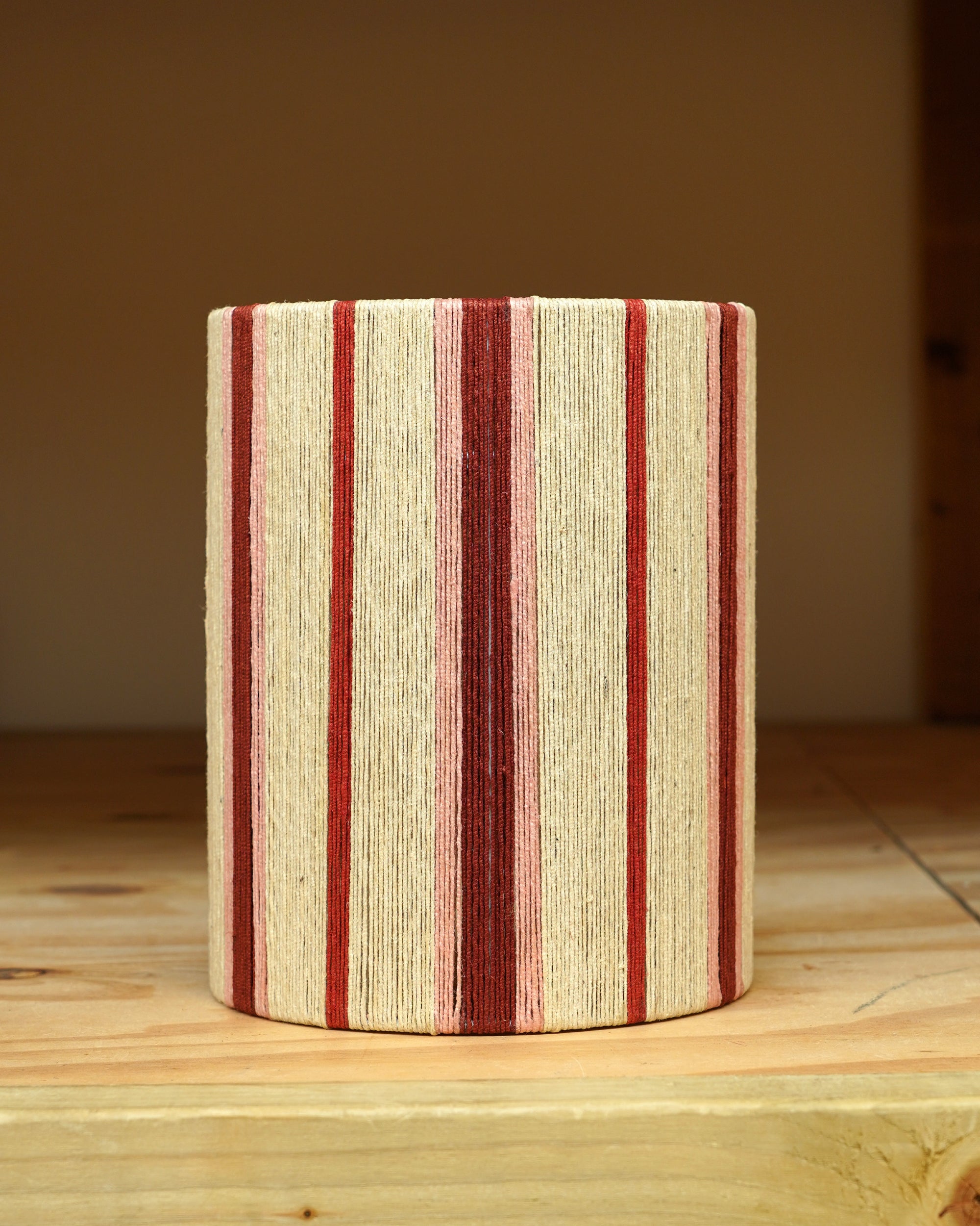 The Stripey String Candle Wall Lampshade - The Red