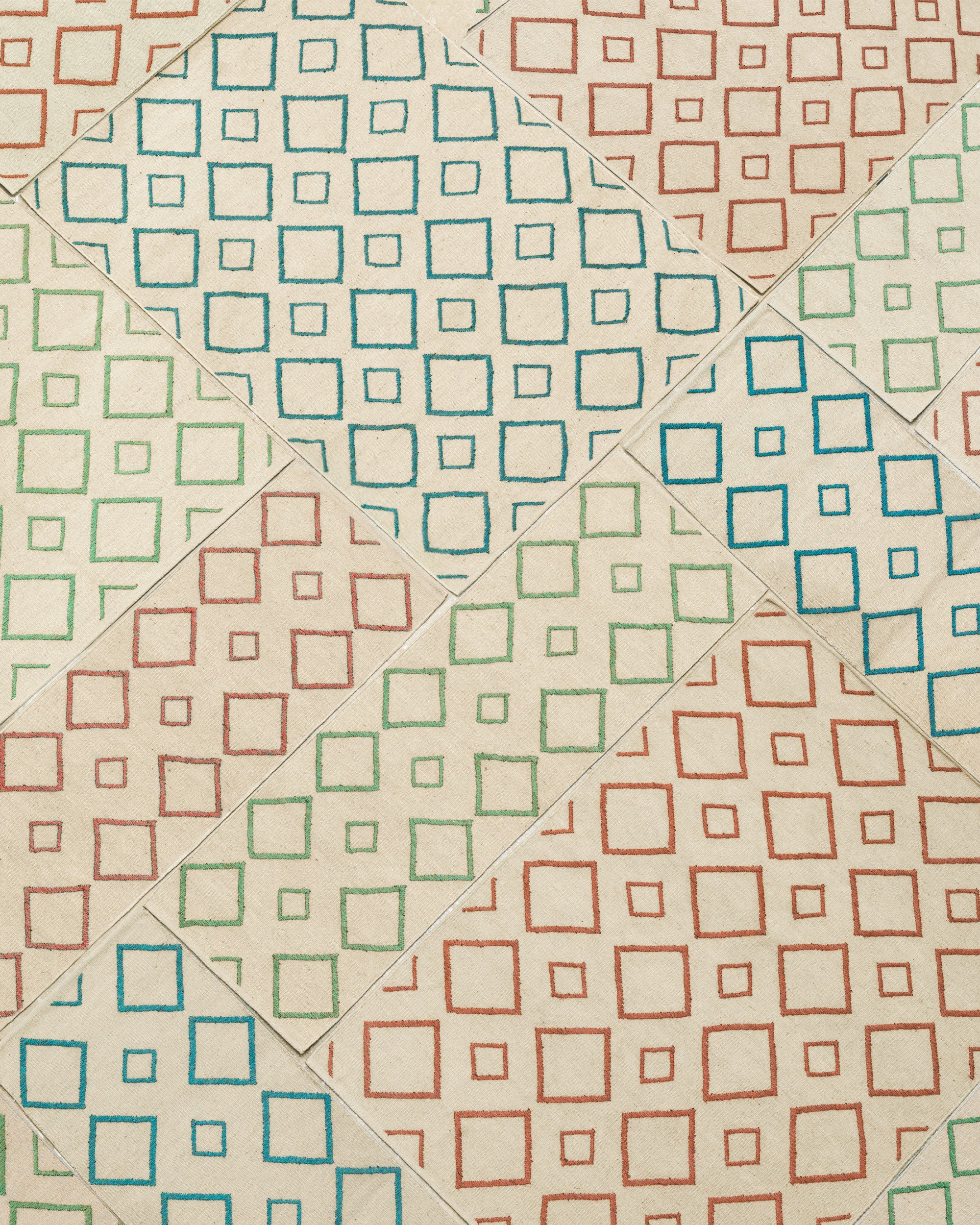 Rhombus Rug Runner - Green