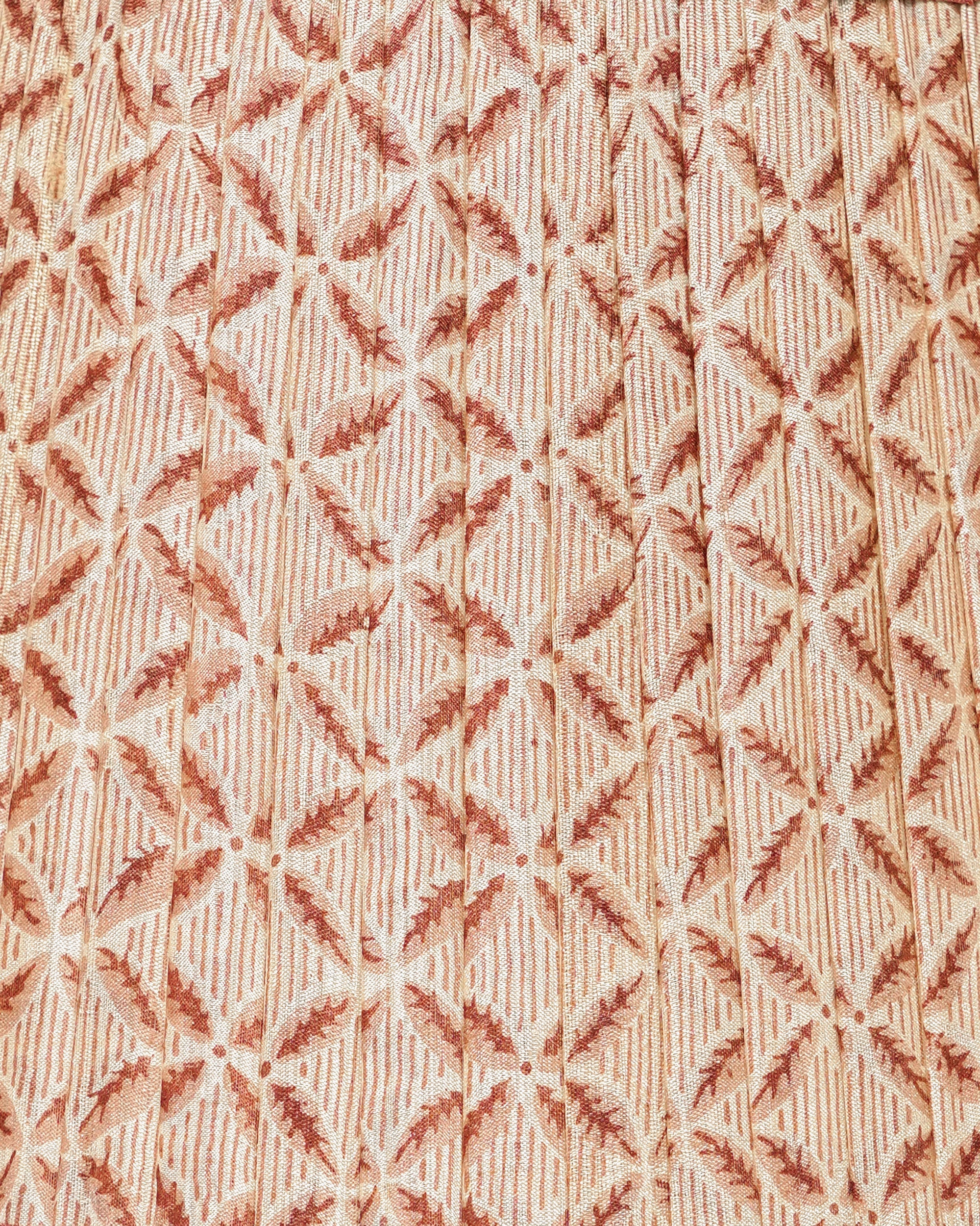 Trellis Pleated Silk Single Band Lampshade - Pink