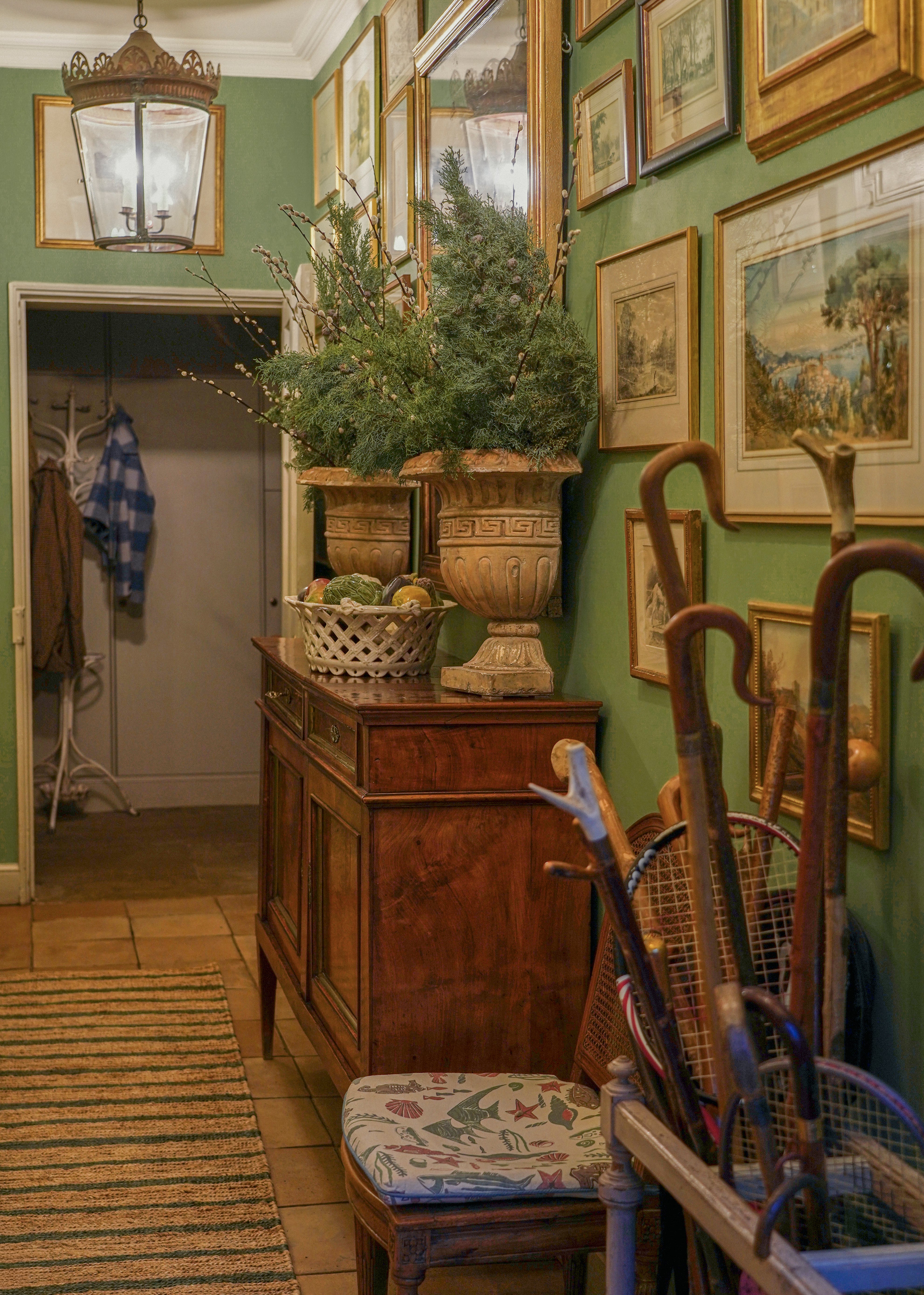 Striped Jute Rug - Green