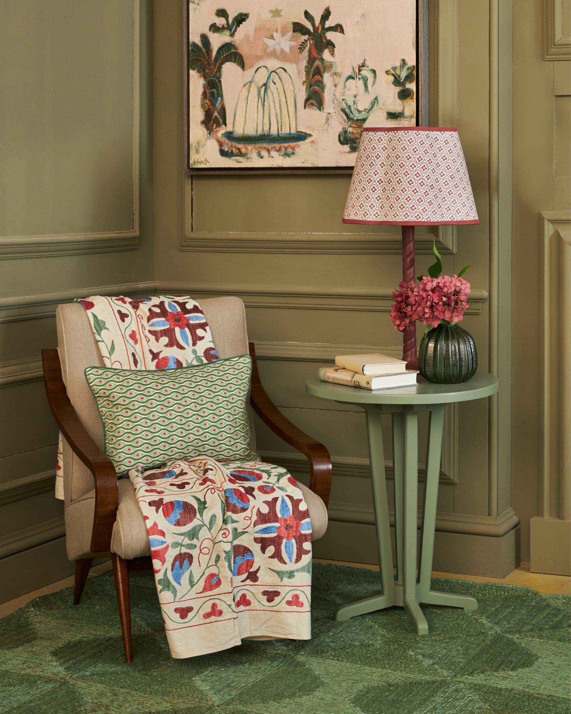 Scalloped Finestra Lampshade - Pink