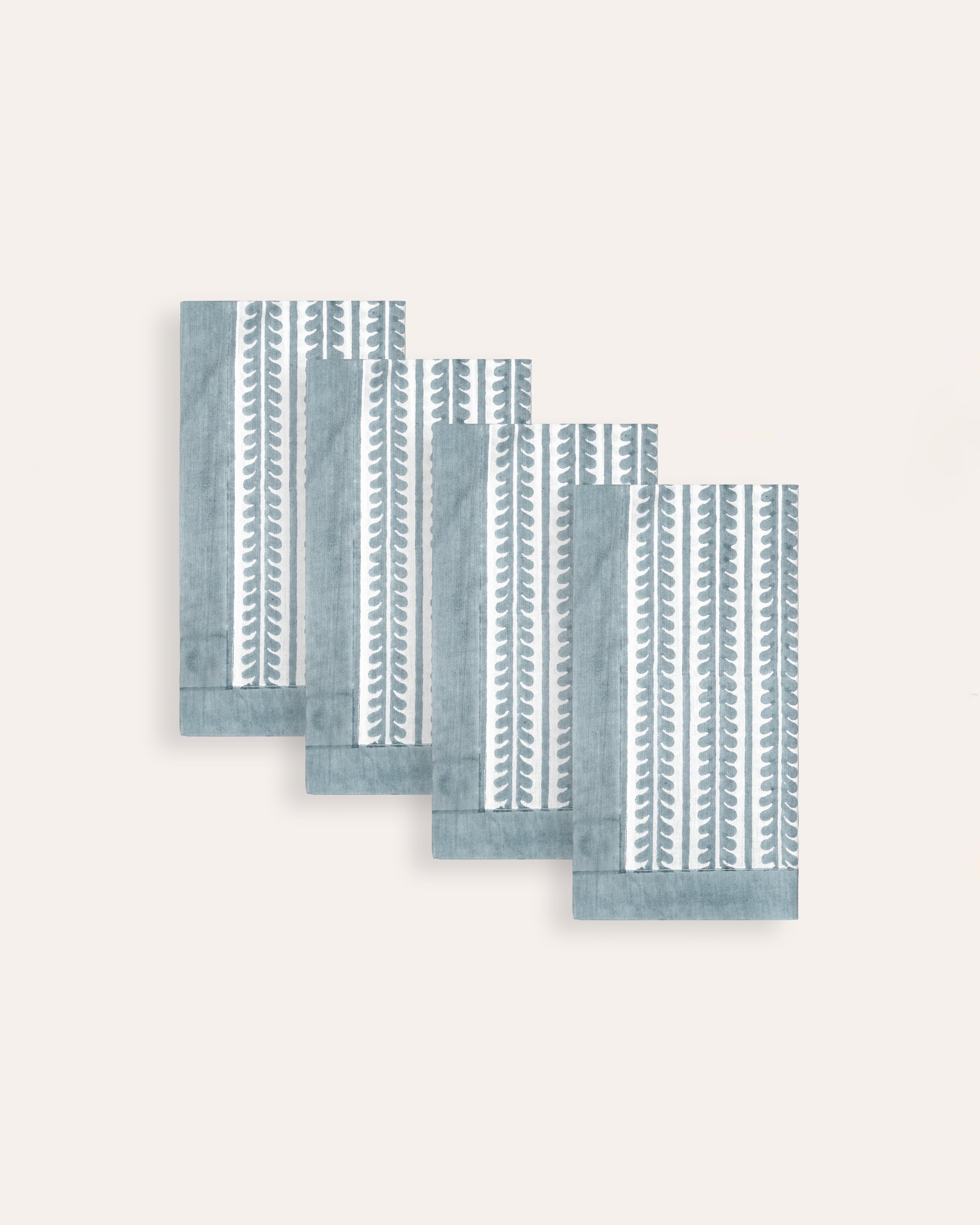 Bel Napkins, Set Of Four - Blue