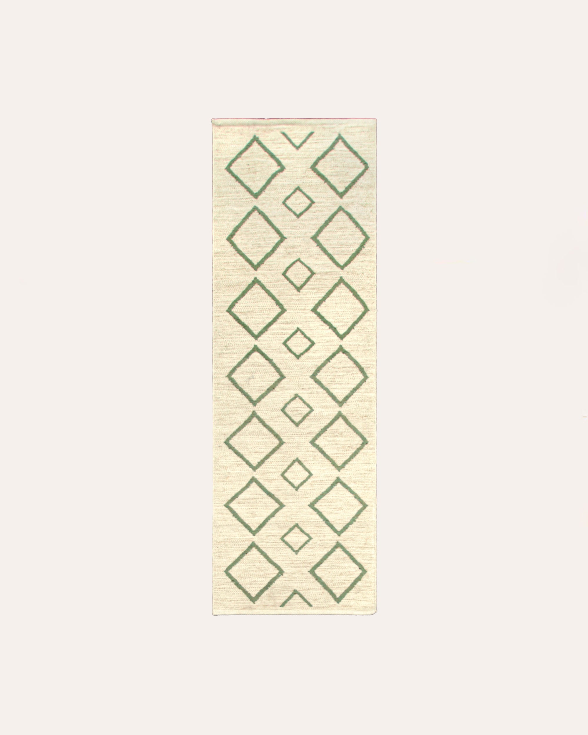 Rhombus Rug Runner - Green