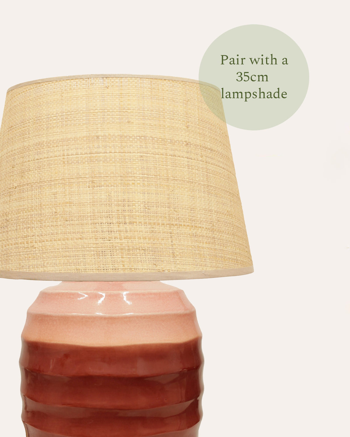 Beehive Ceramic Lamp - Red