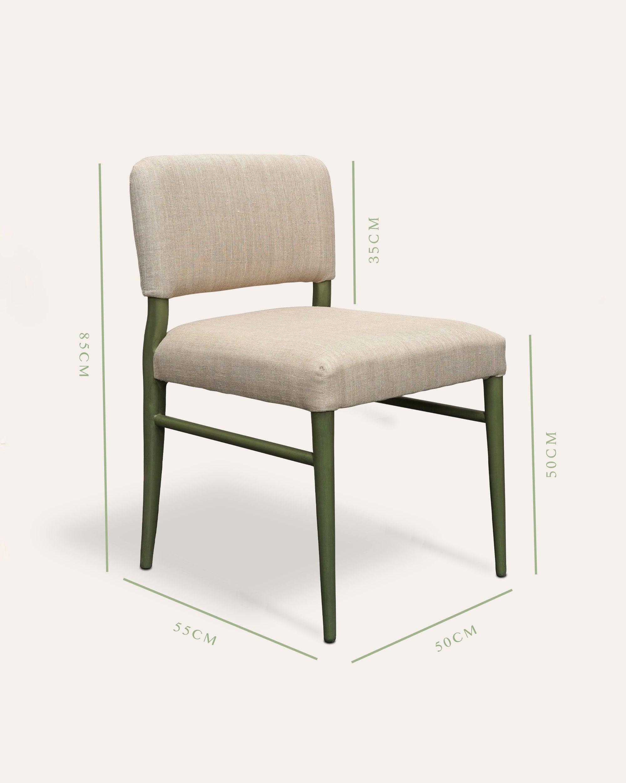 Wensum Dining Chairs - Green/Natural