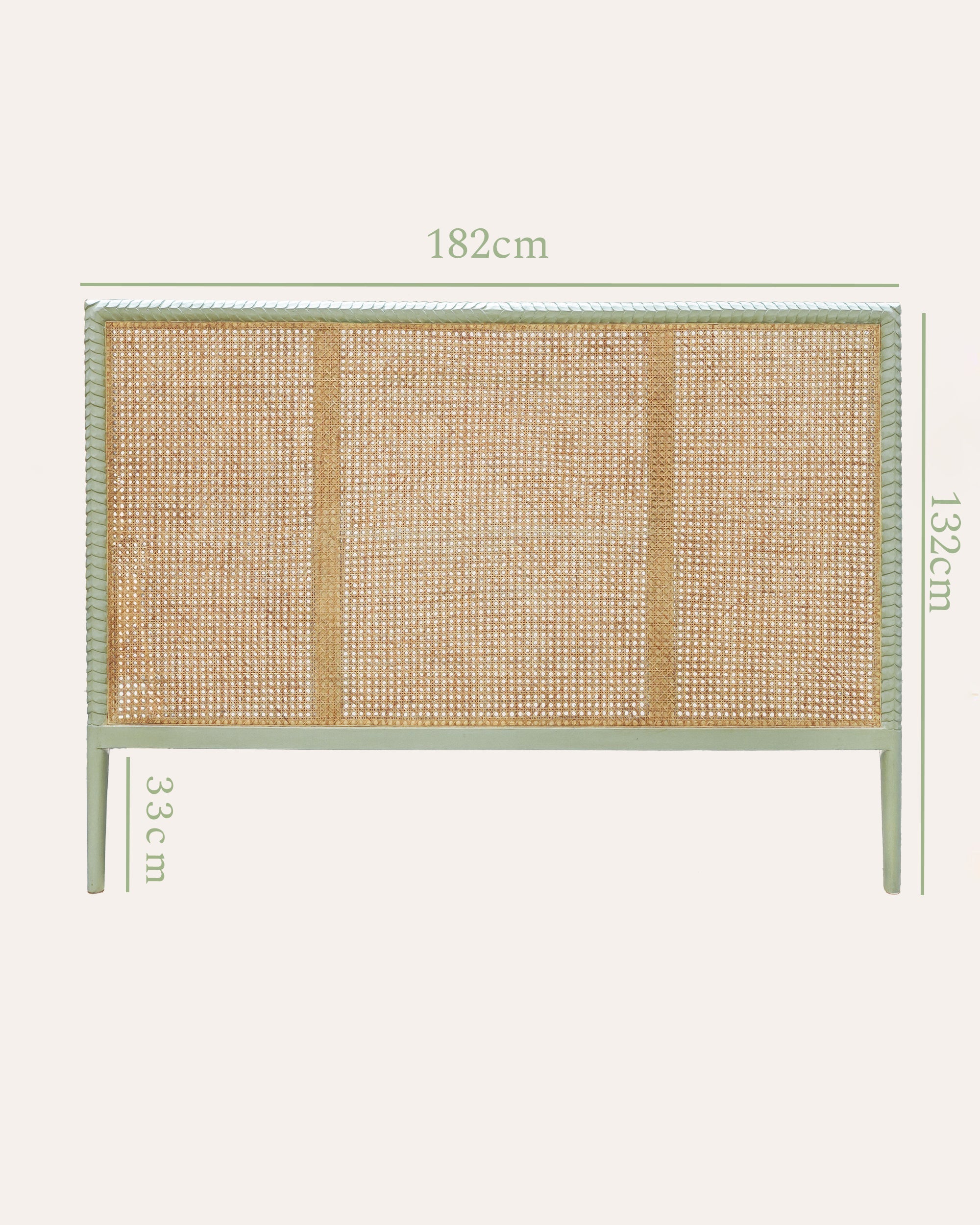 Pavilion Wooden Super-King Headboard - Green