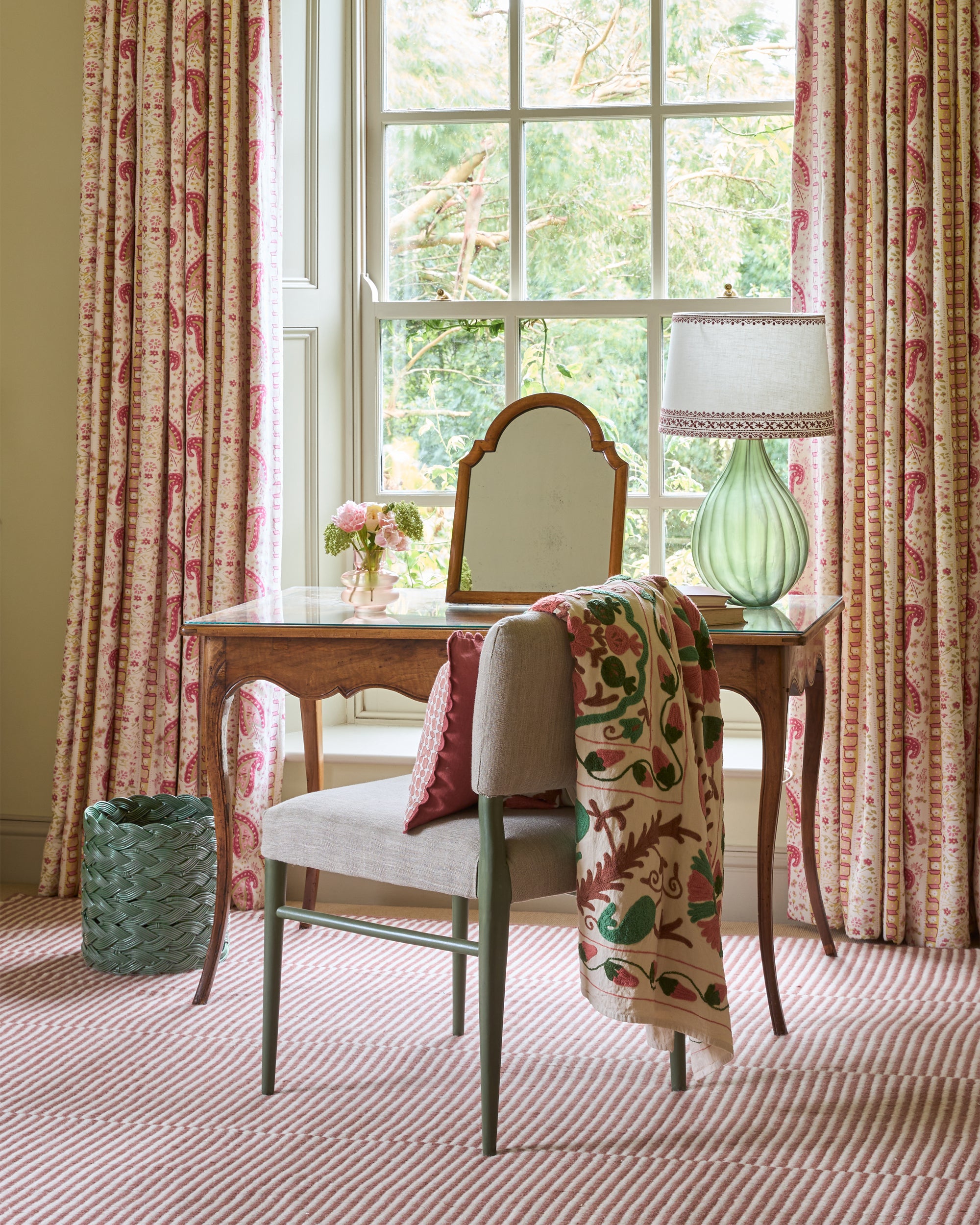 Wensum Dining Chairs - Green/Natural