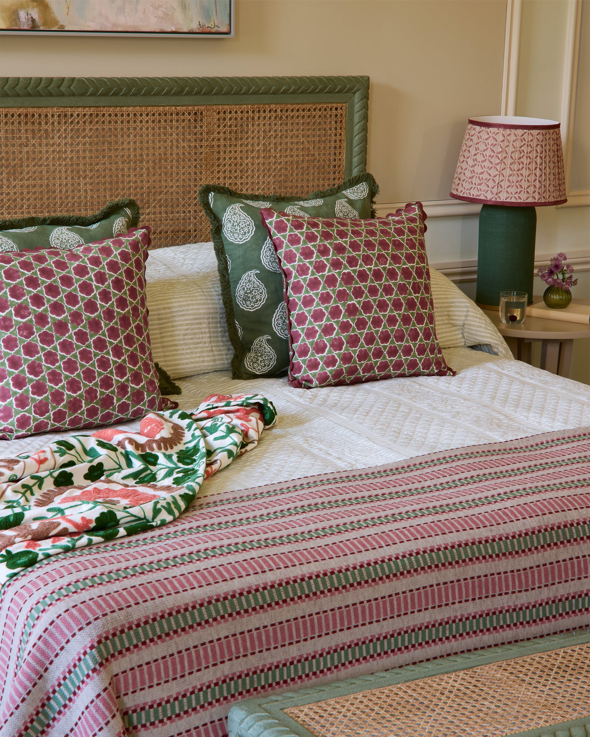 Pavilion Wooden Super-King Headboard - Green