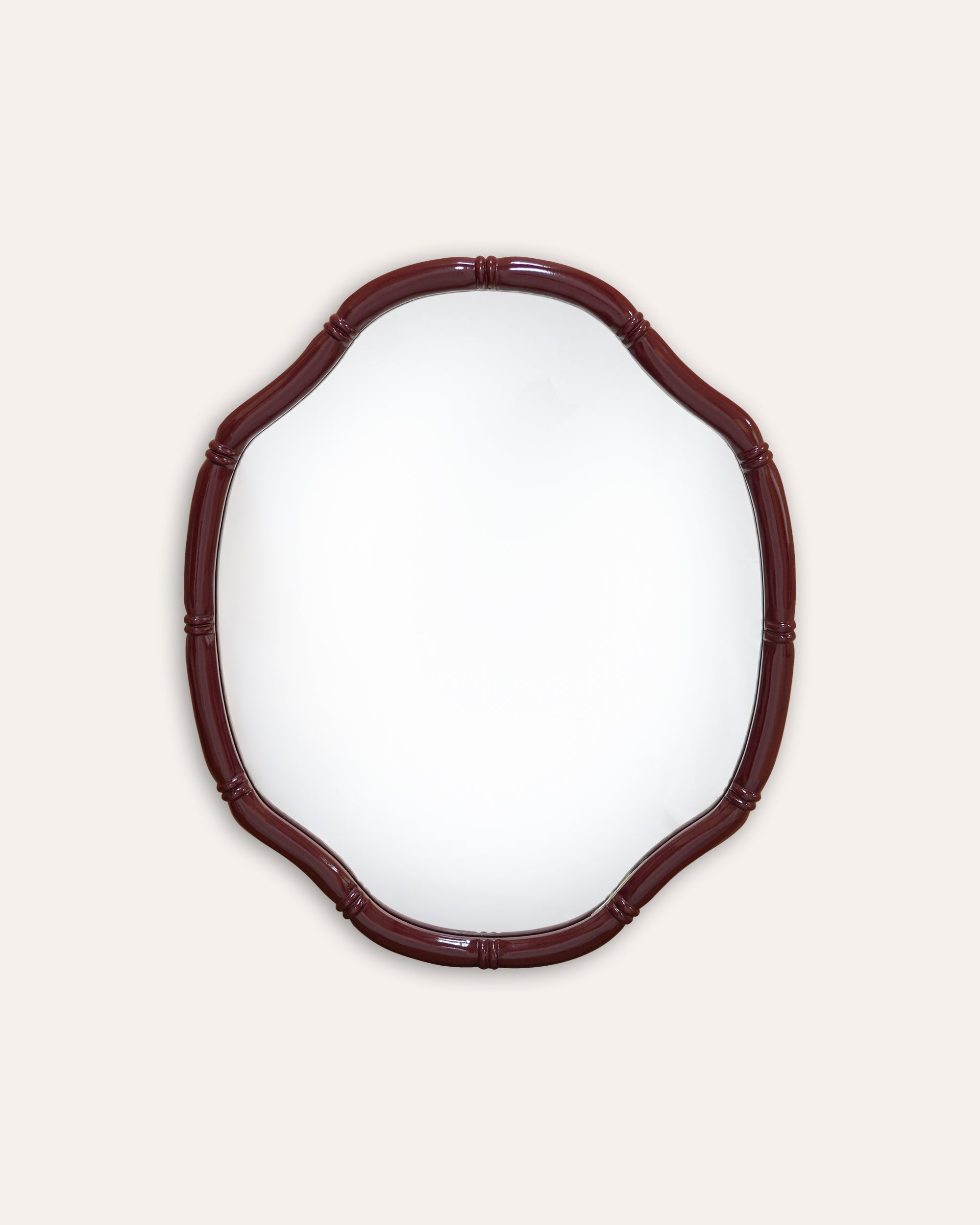Shaped Column Mirror - Red