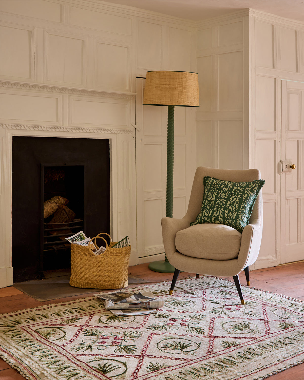 Al Moudira Printed Cushion - Green