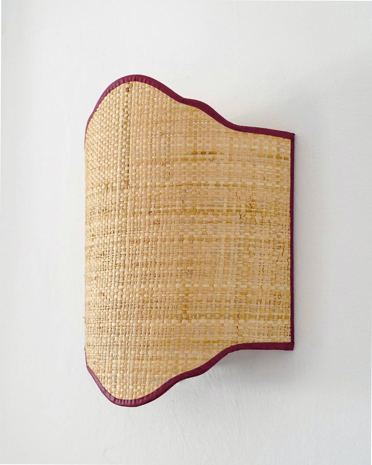 22cm Tedate Raffia Candle Shade - Berry