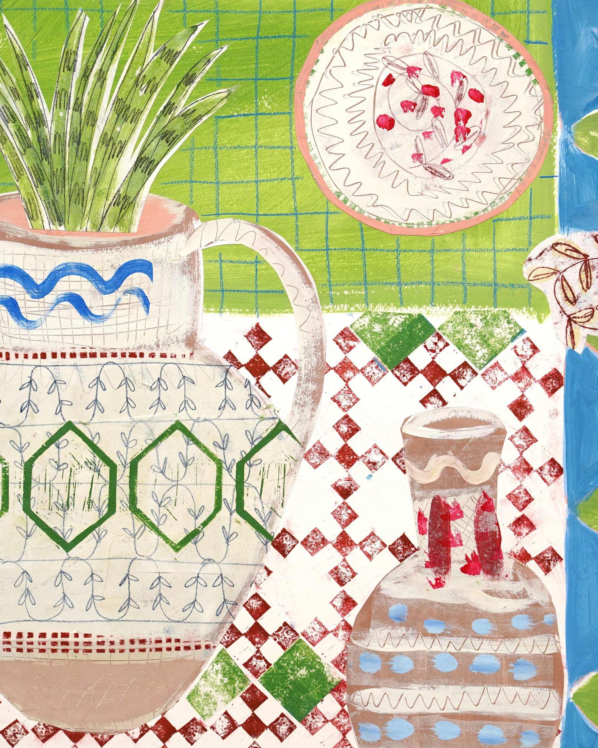 Andrea Curtis - Red and Blue Still Life