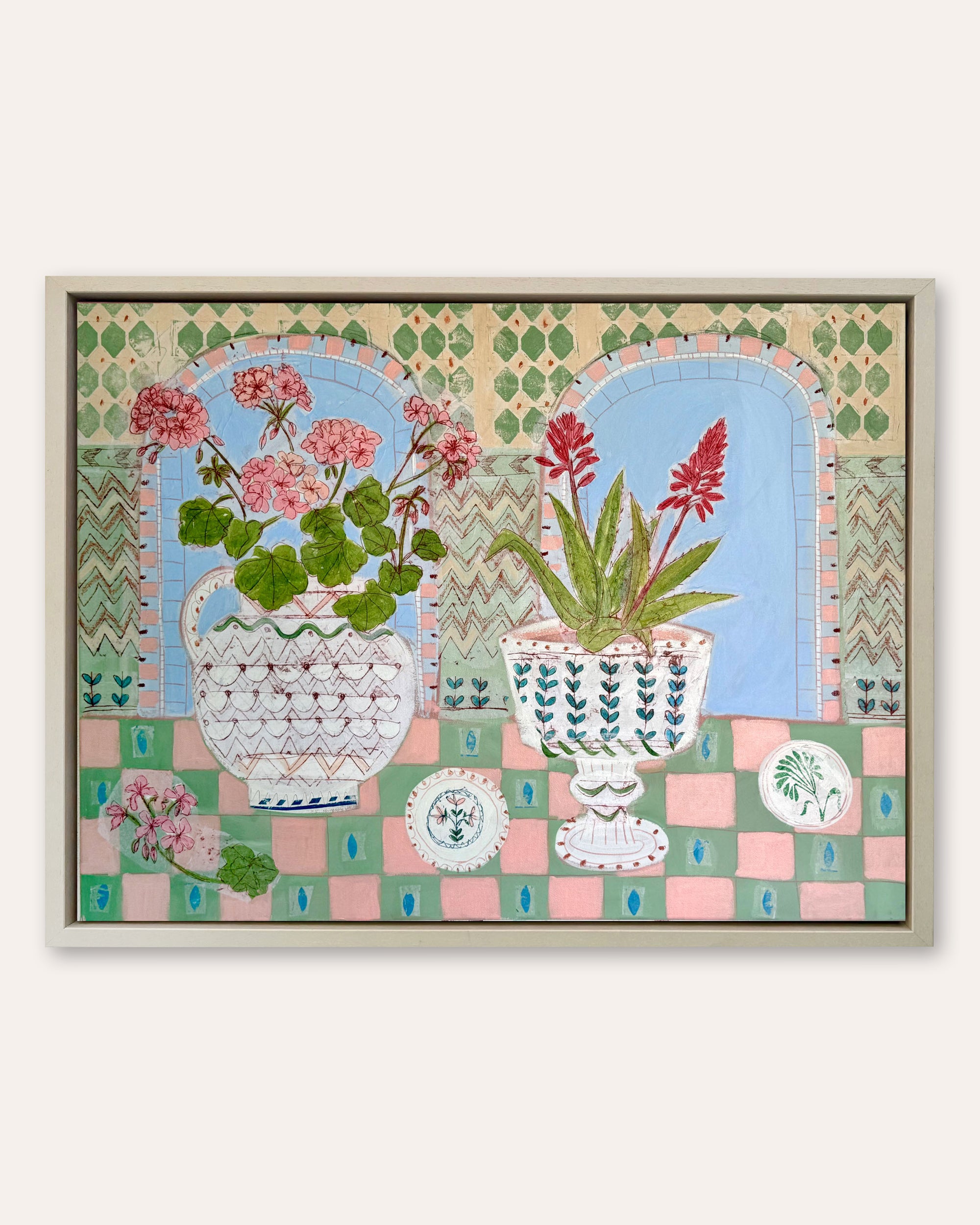 Andrea Curtis - Still life with pink geranium
