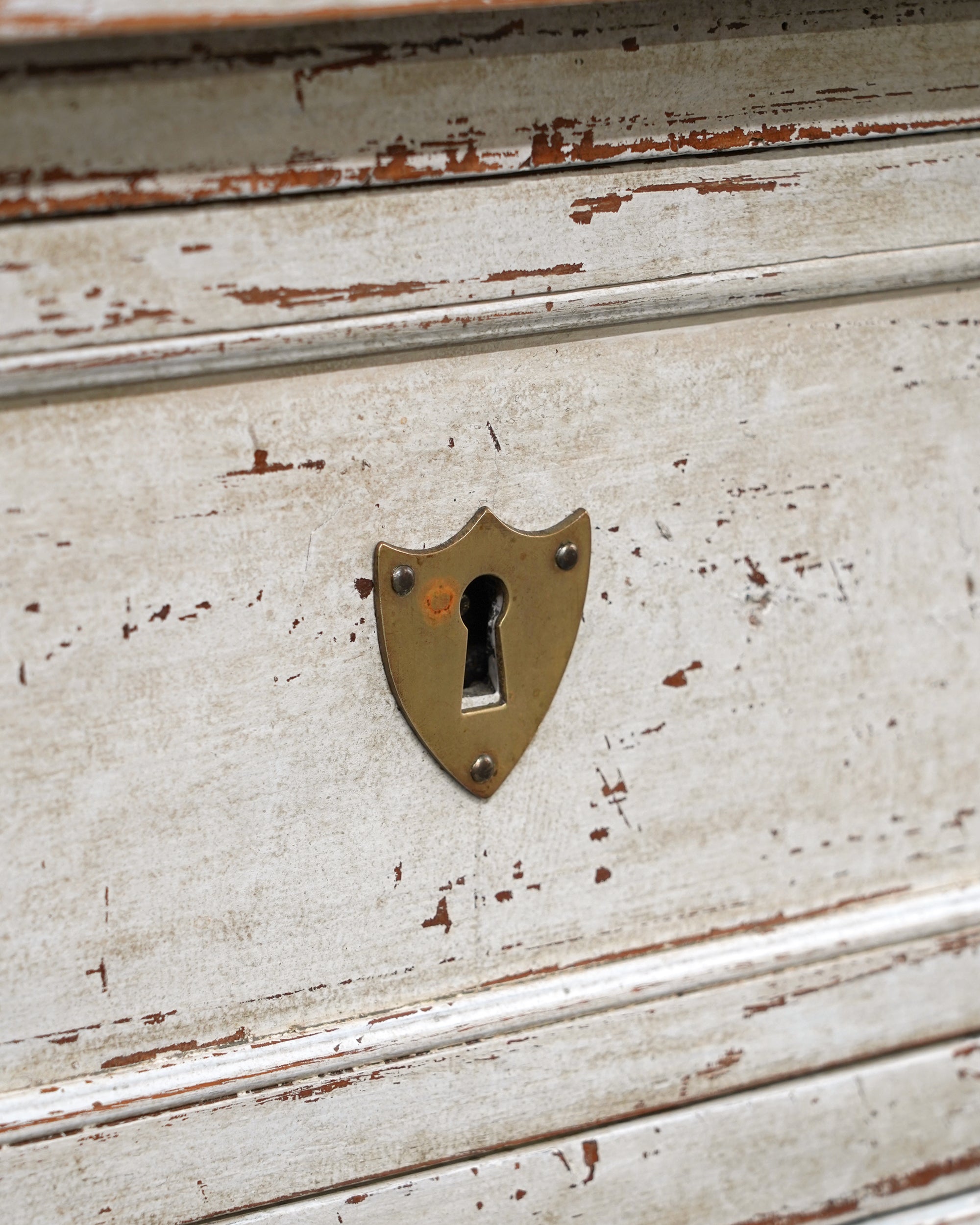 French Painted Three Drawer Commode