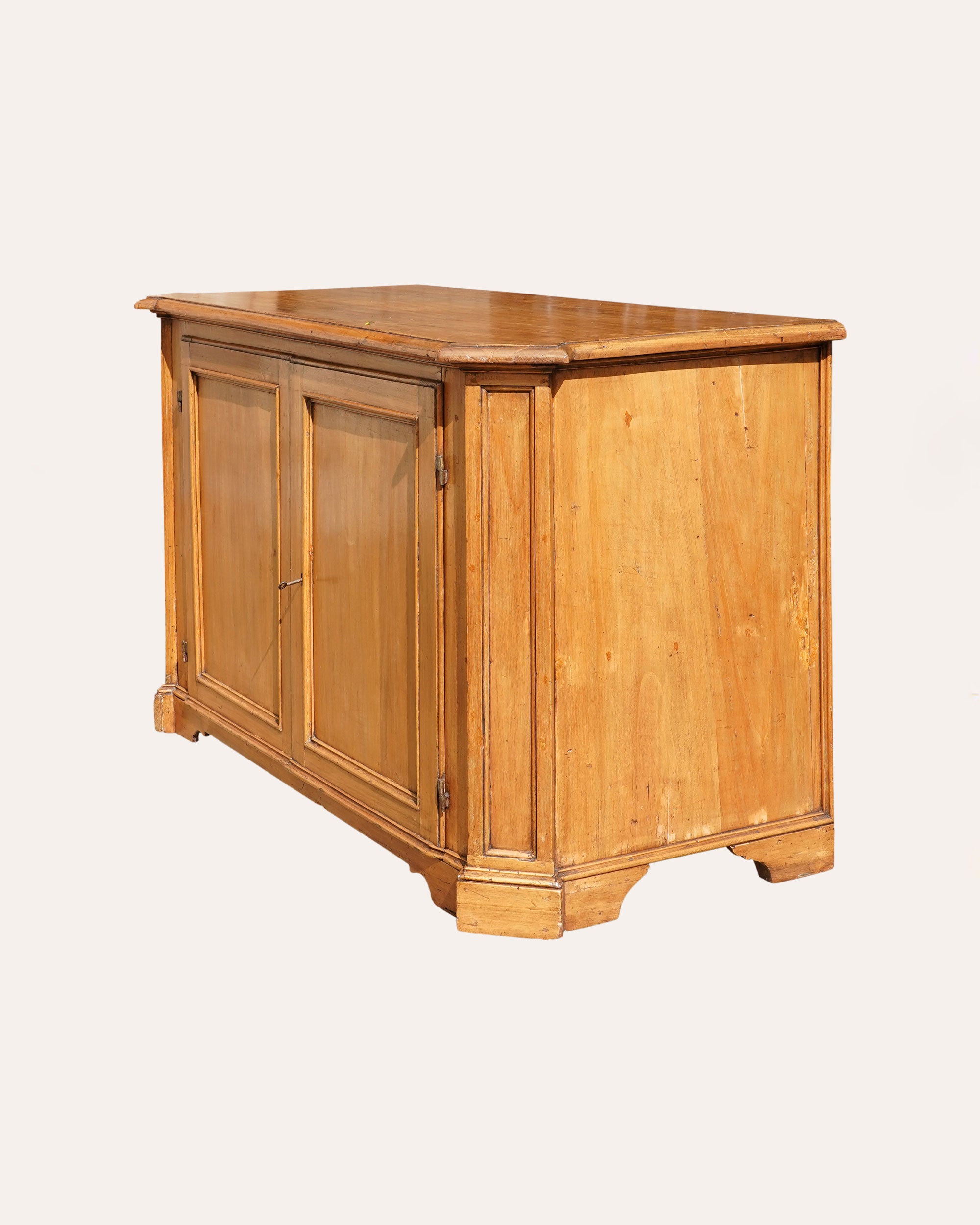 Italian early 19th two door buffet in poplar wood, Lucca, c1820