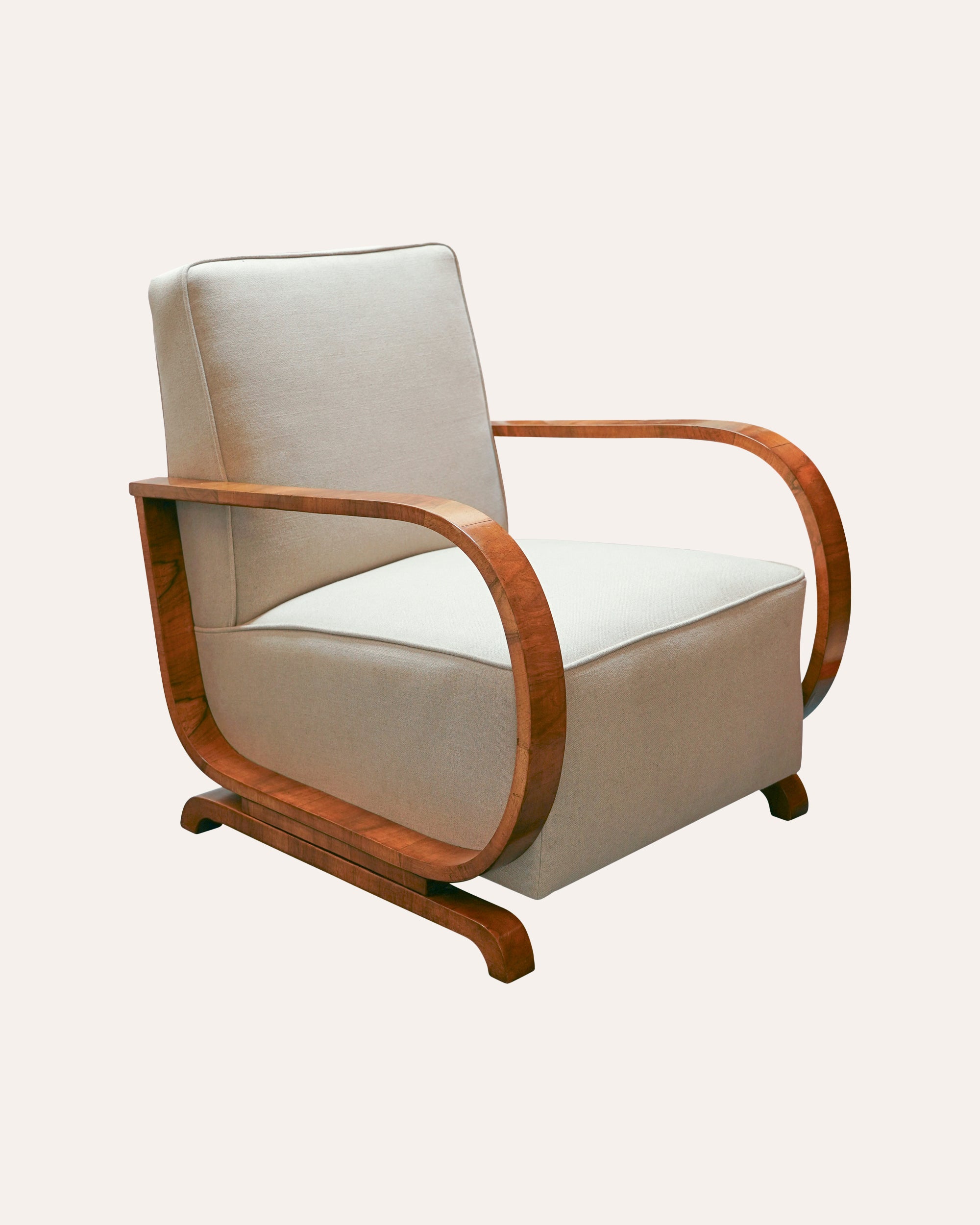 Pair of 1940s Continental armchairs