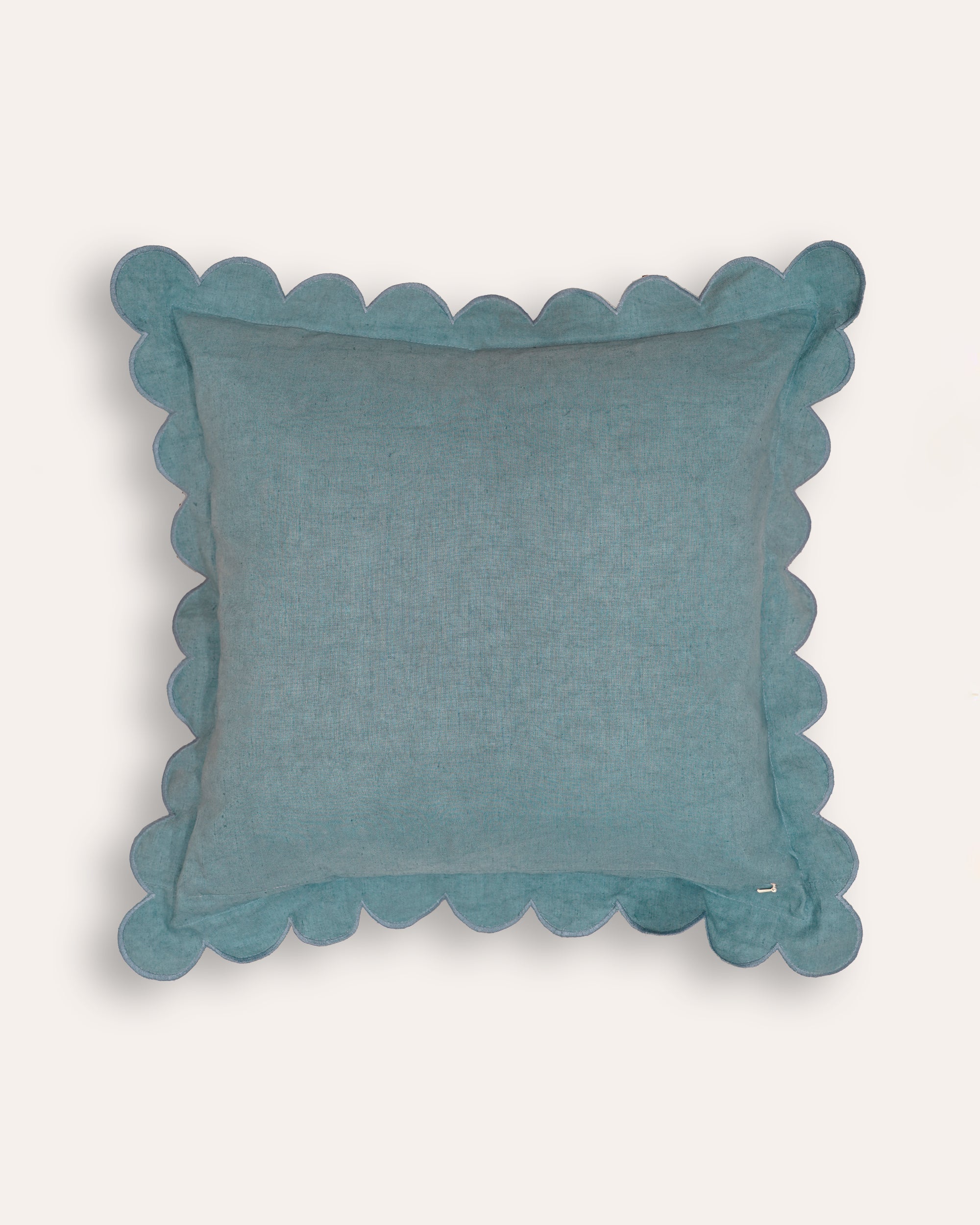 Capilla Block Print Cushion - Blue