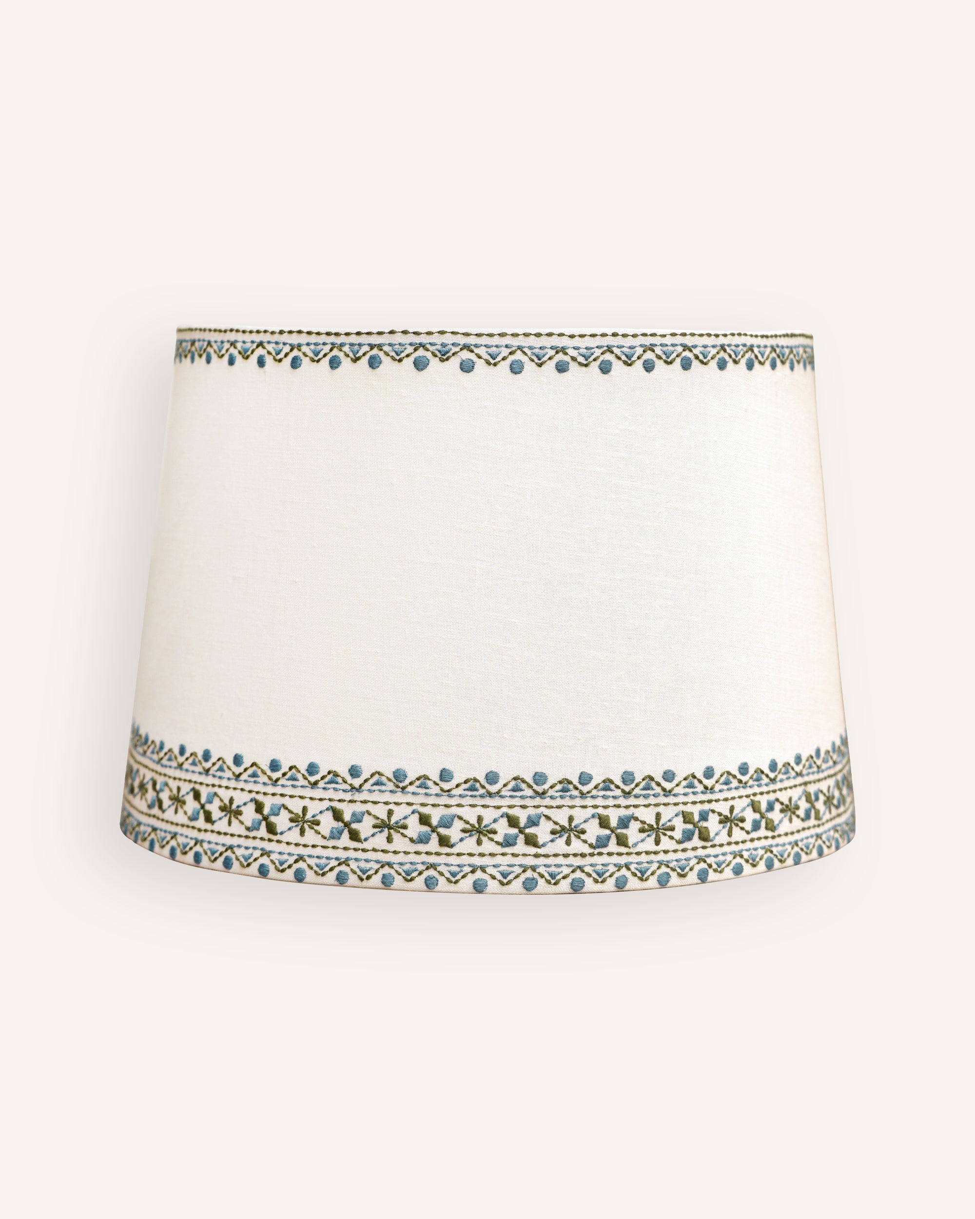 Bordado Embroidered Lampshade - Blue