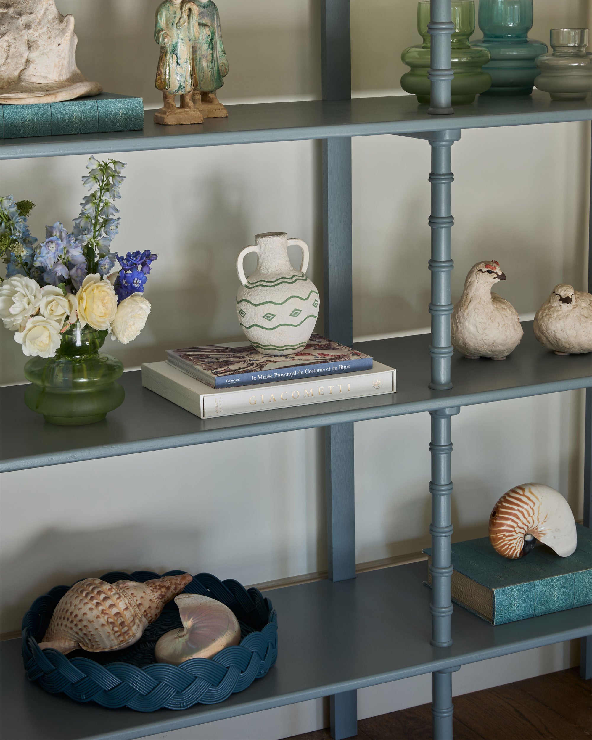 Plaited Woven Tray - Aegean Blue