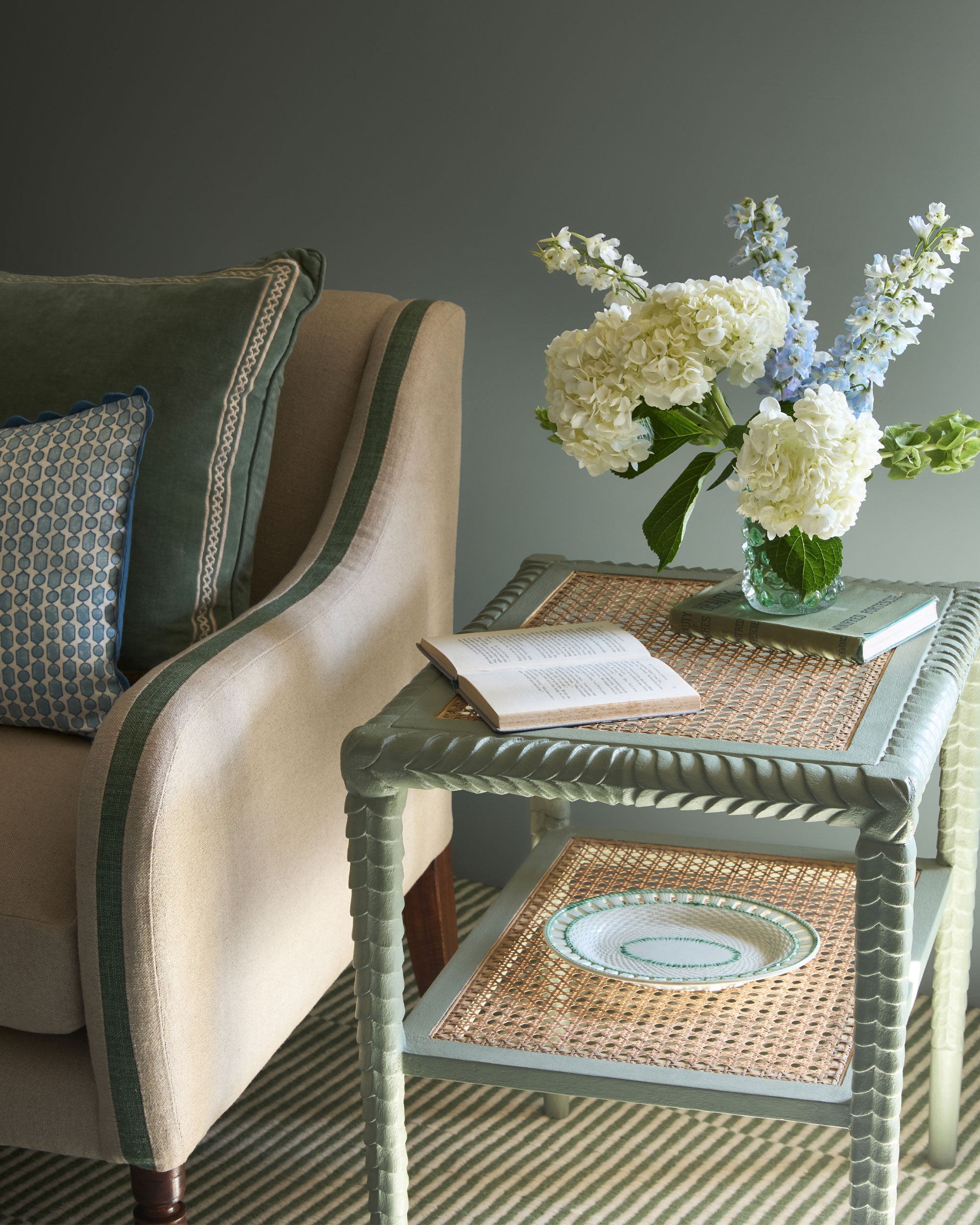 Pavilion Wooden Side Table - Green