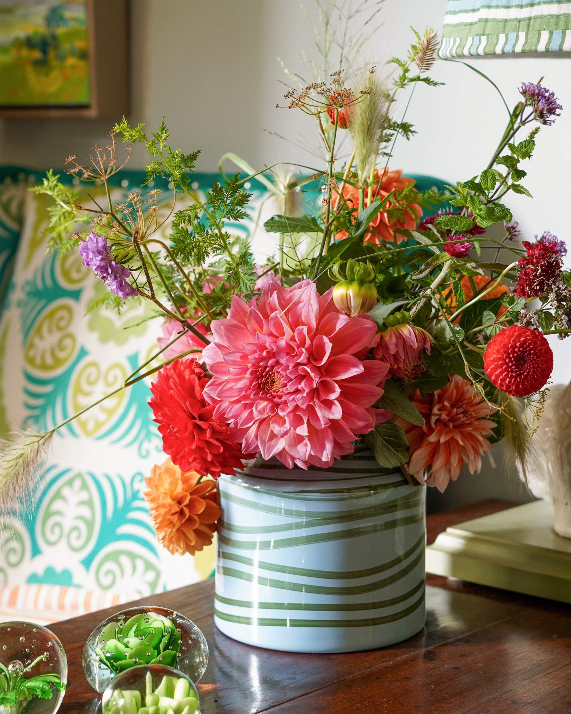 Maypole Vase - Small - Blue & Green