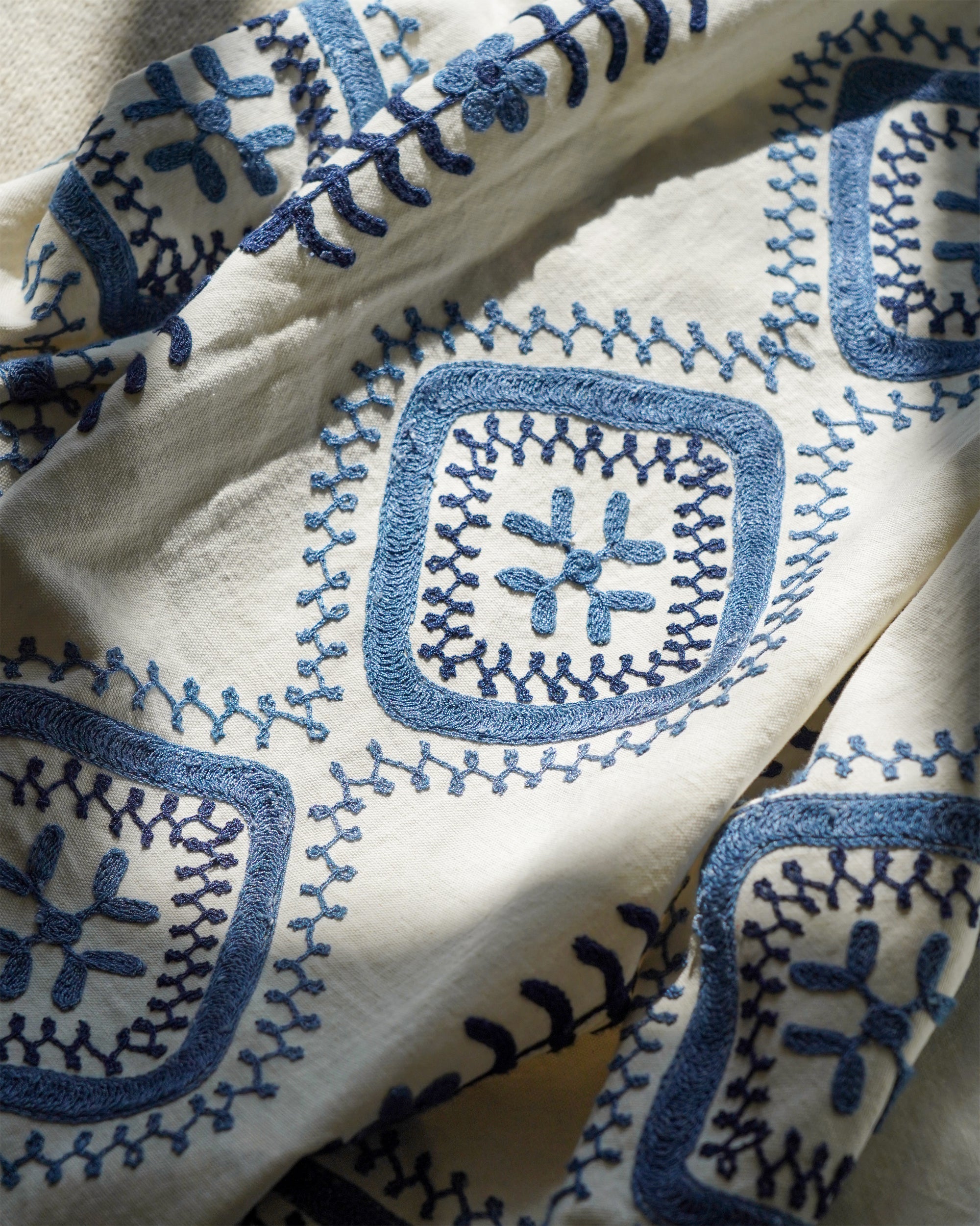 Amrapali Suzani Throw - Blue
