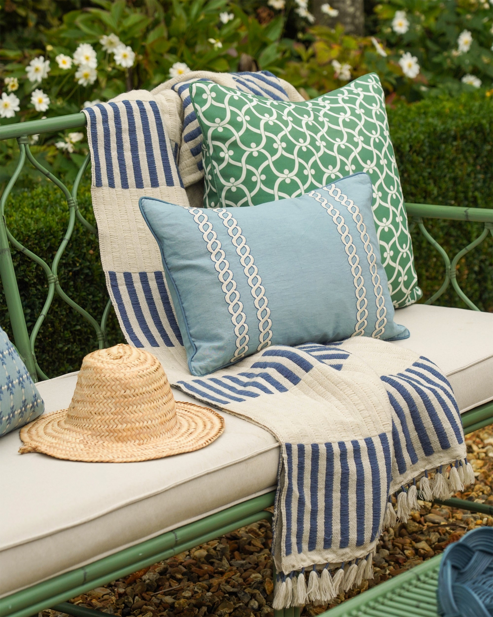 Dopatti Woven Throw - Blue