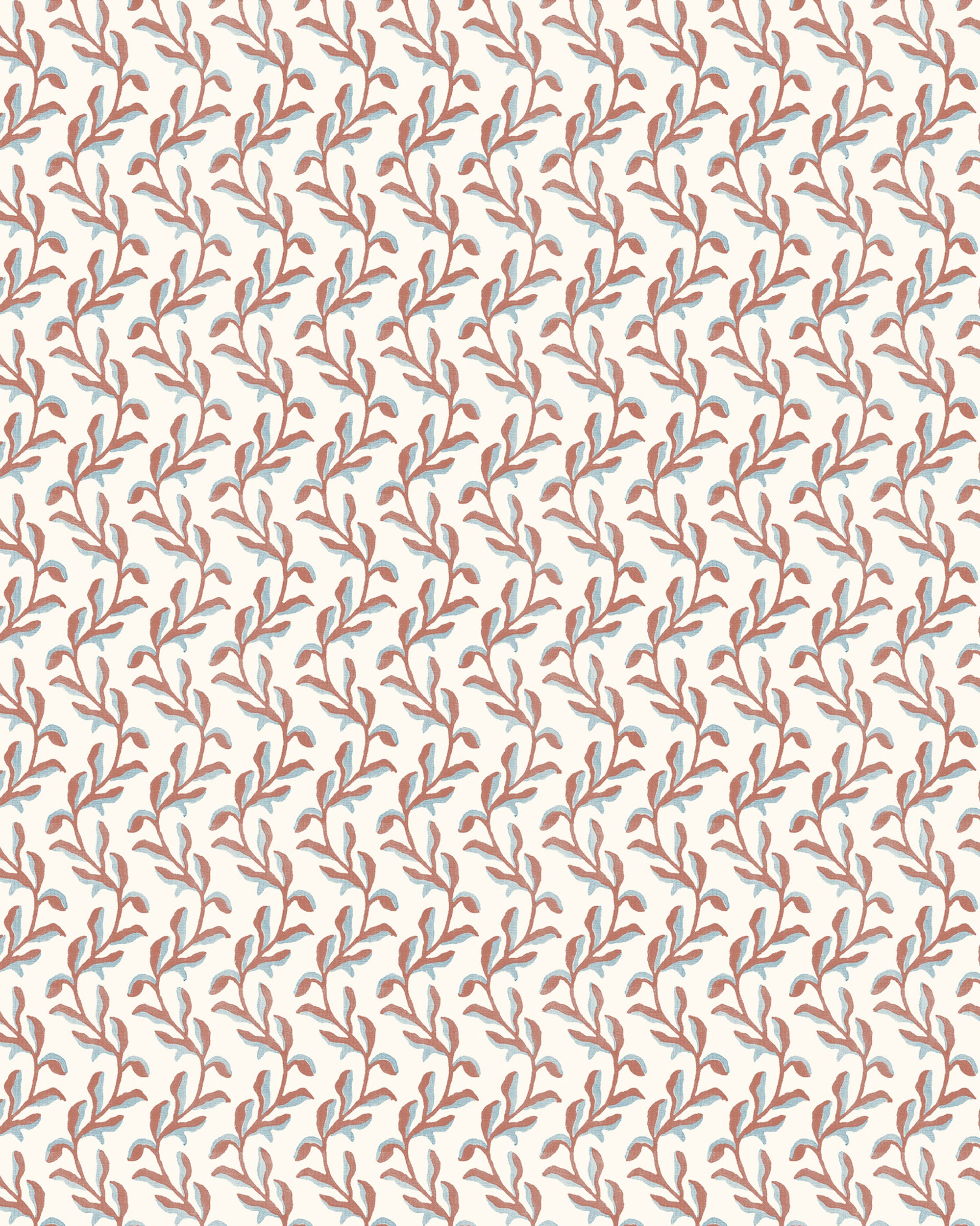 Mariana Floral Wallpaper - Red and Blue