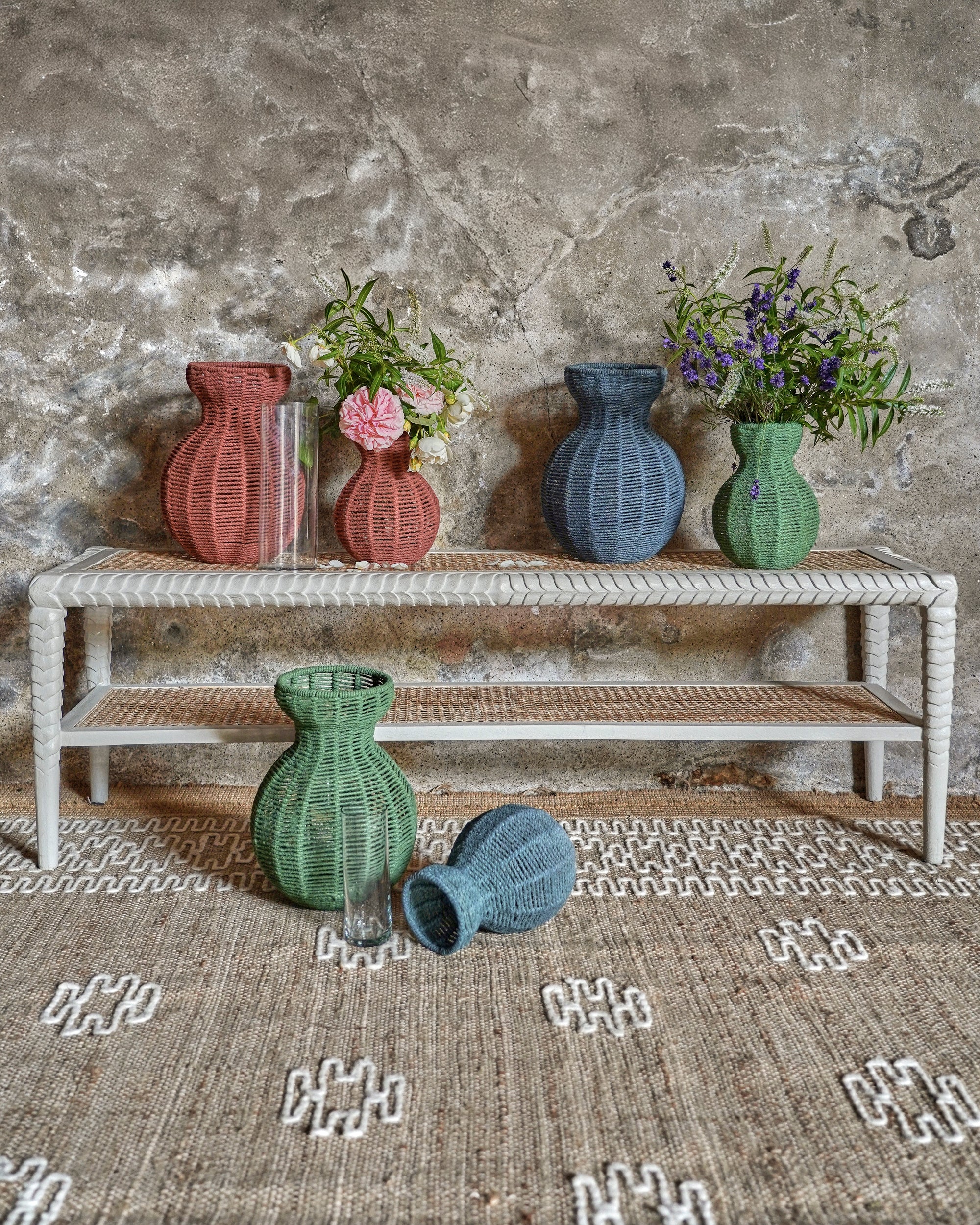 Large String Vase - Pink