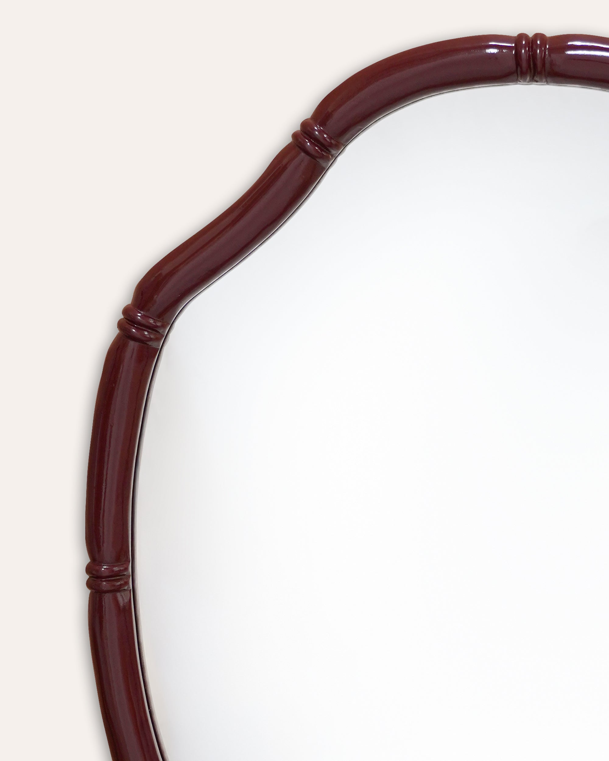 Shaped Column Mirror - Red