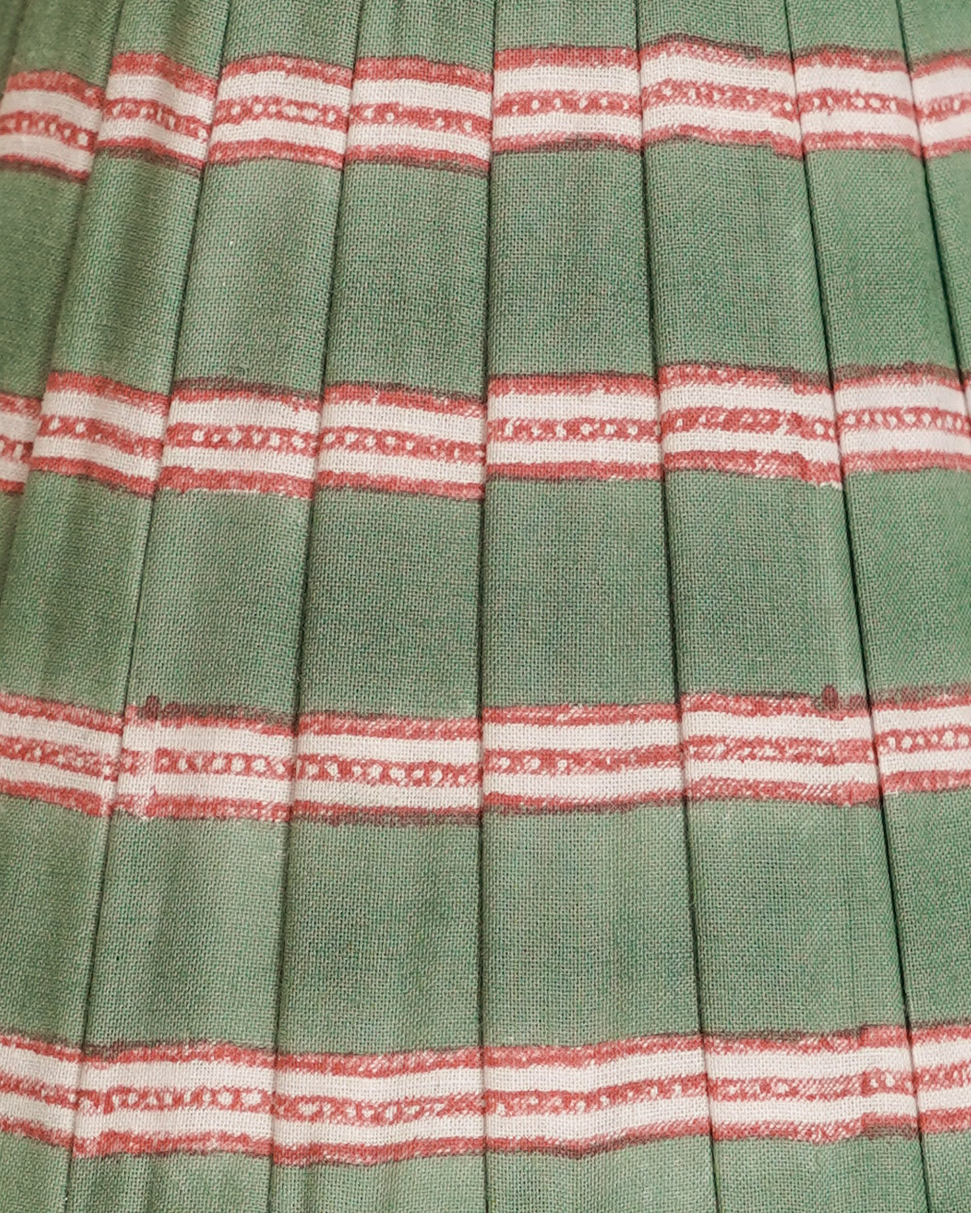 18cm Edo Candle Lampshade - Green & Pink