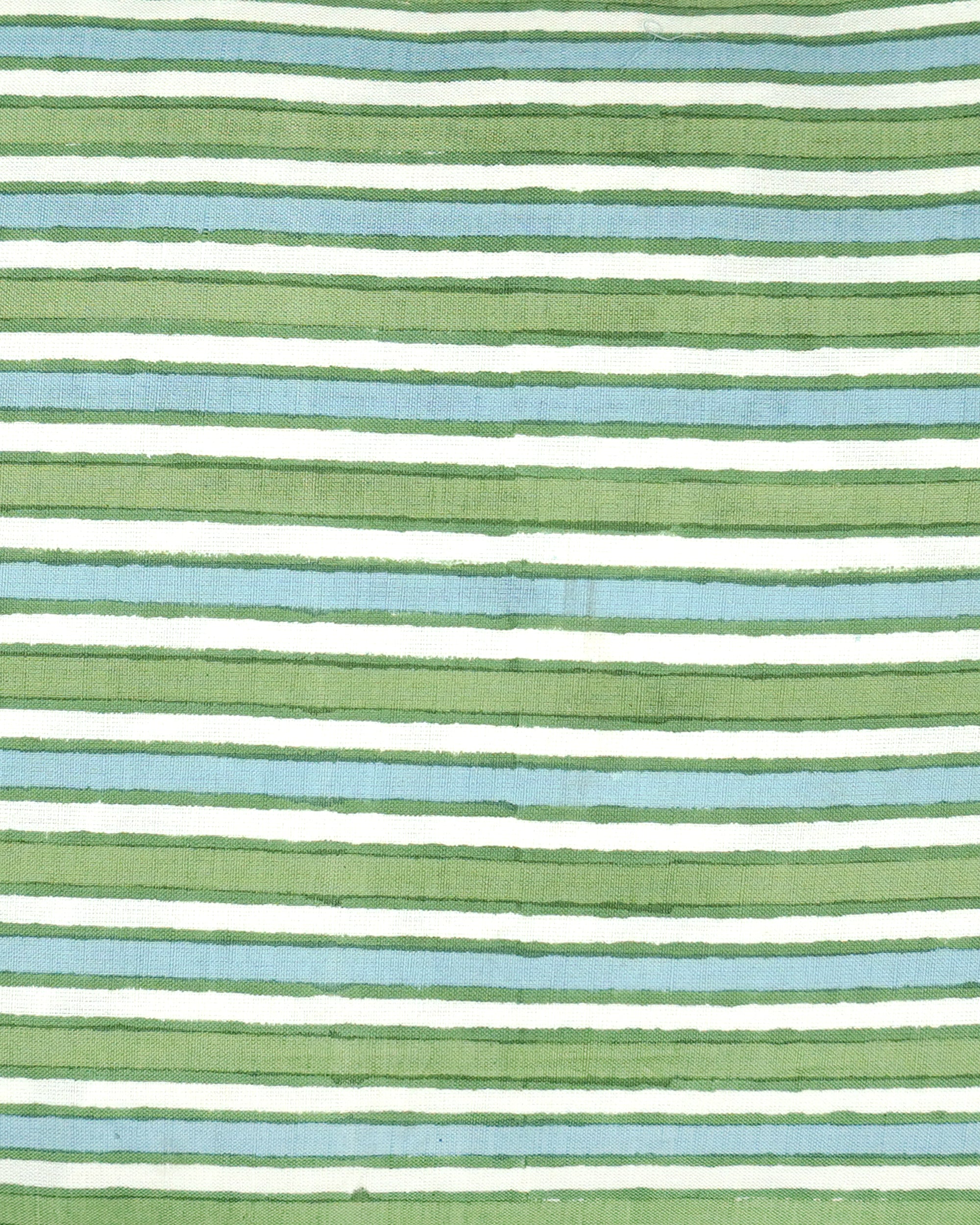 Garden Stripe Cushion - Green & Blue