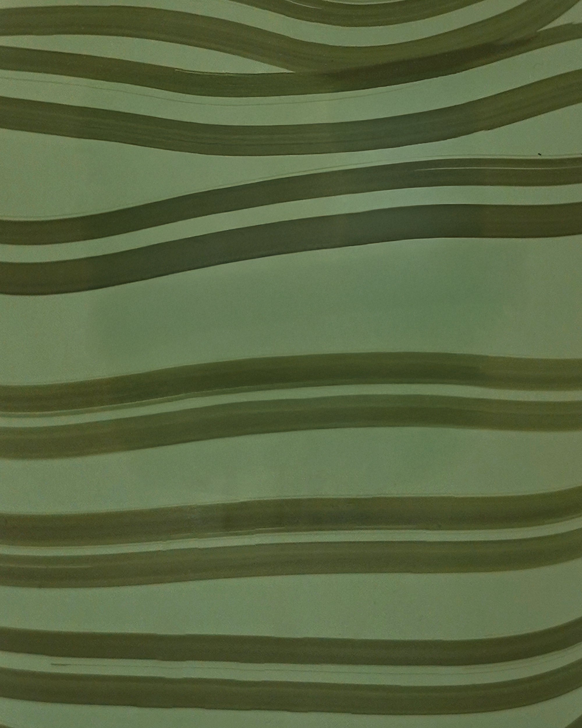 Close up detail image of the green Maypole vase