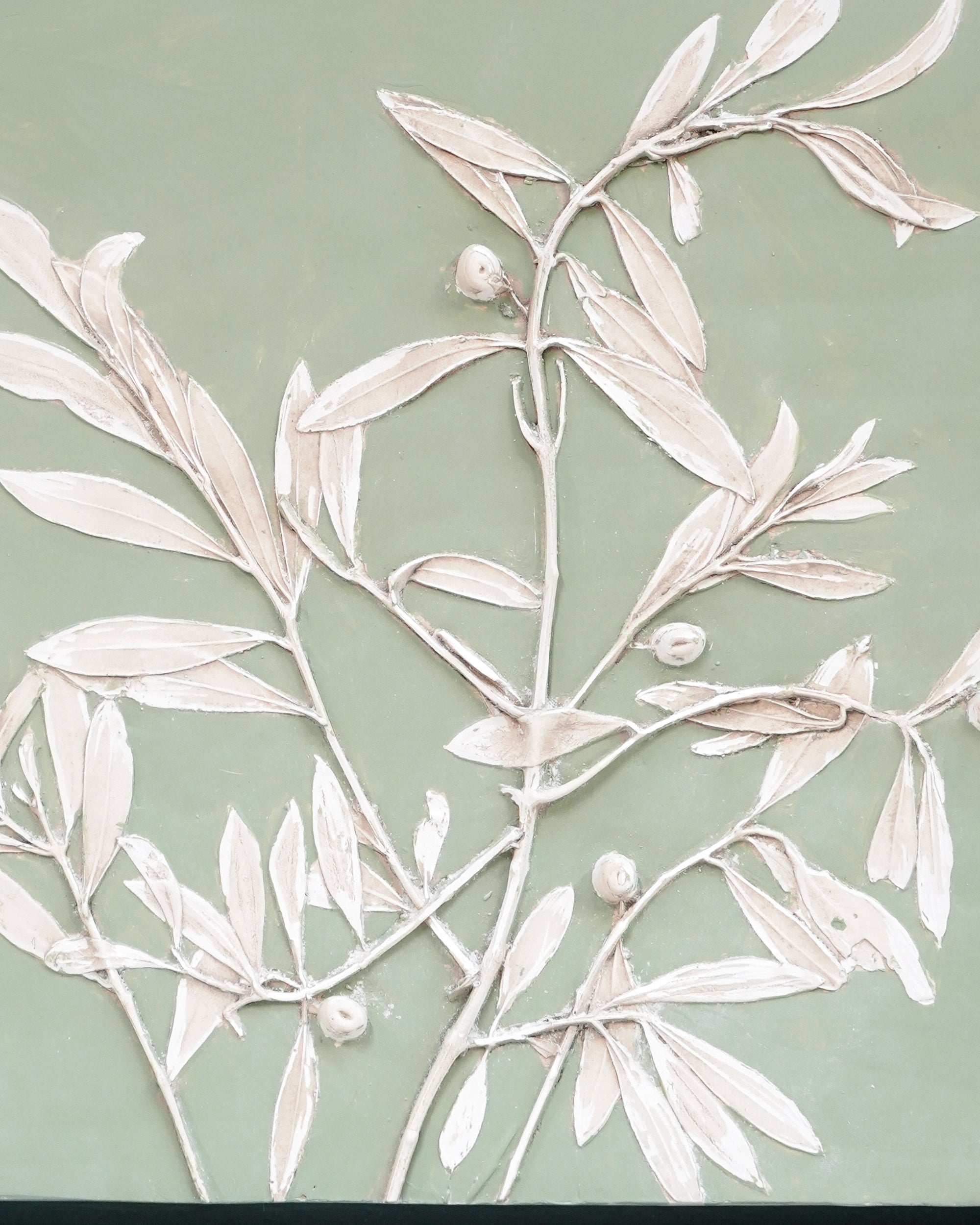 Close up detail of Imprint Casts Botanical artwork