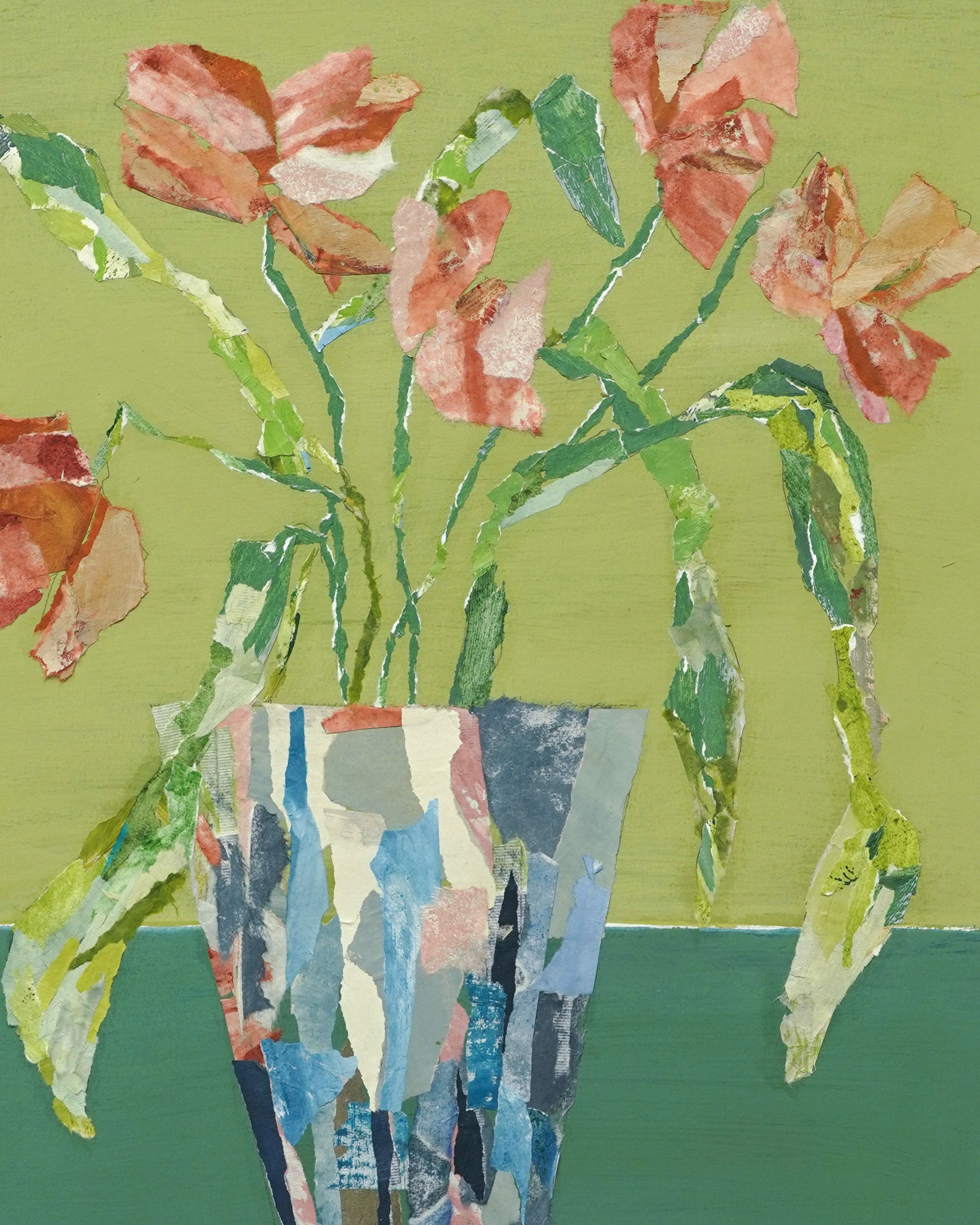 Diana Forbes - Tulips in Striped Vase I