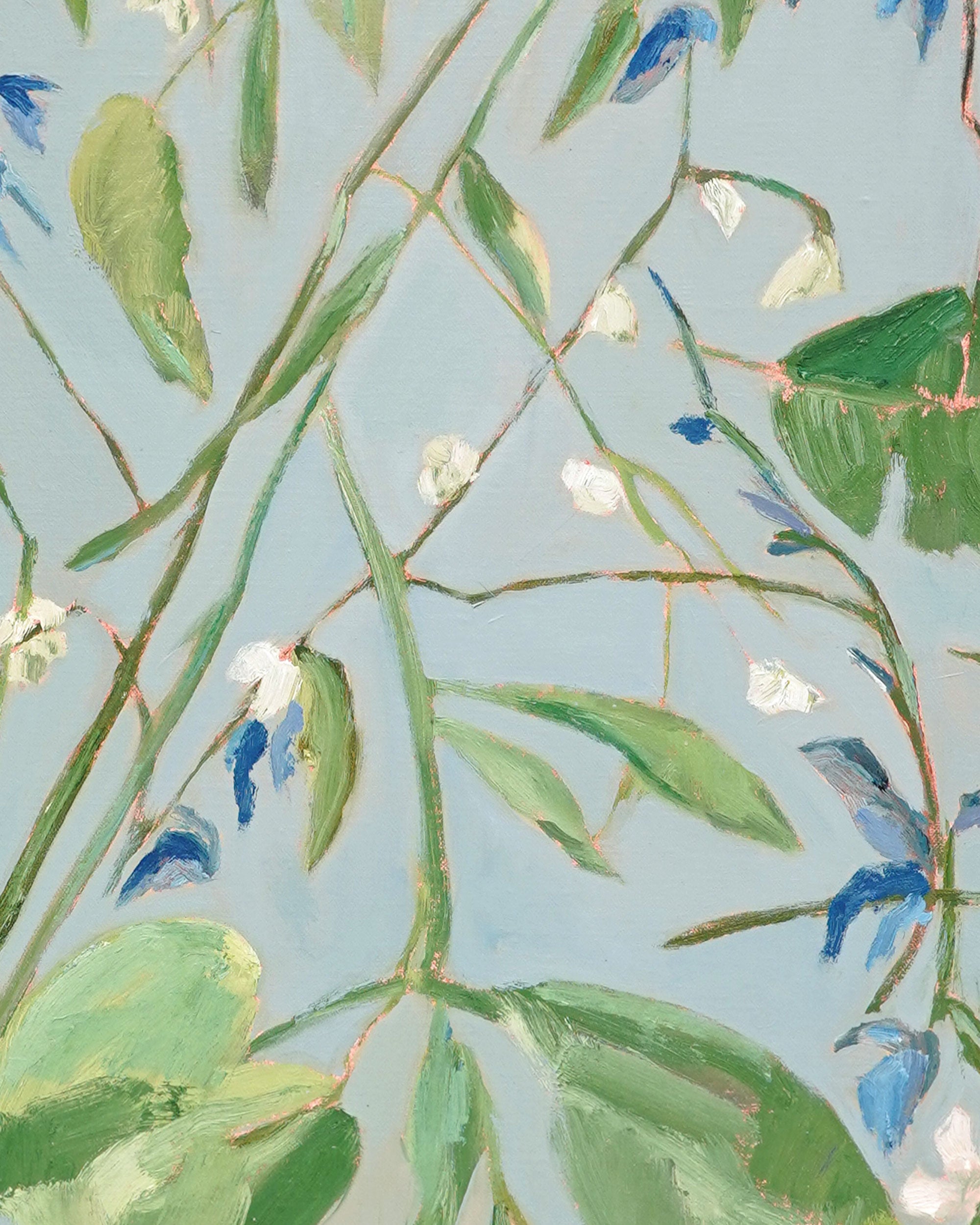 Diana Forbes - Blue Salvia and Nicotiana - RESERVED