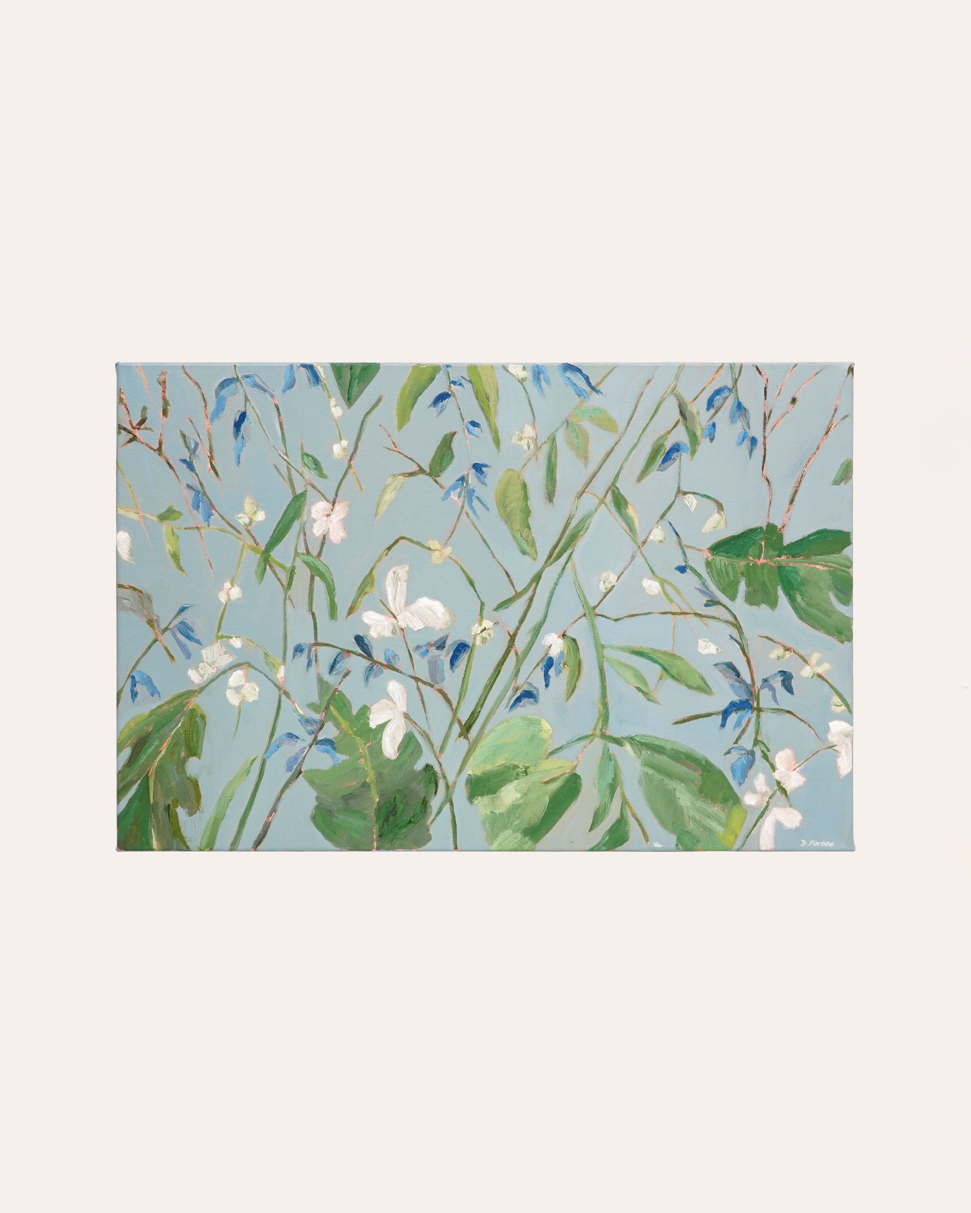 Diana Forbes - Blue Salvia and Nicotiana - RESERVED