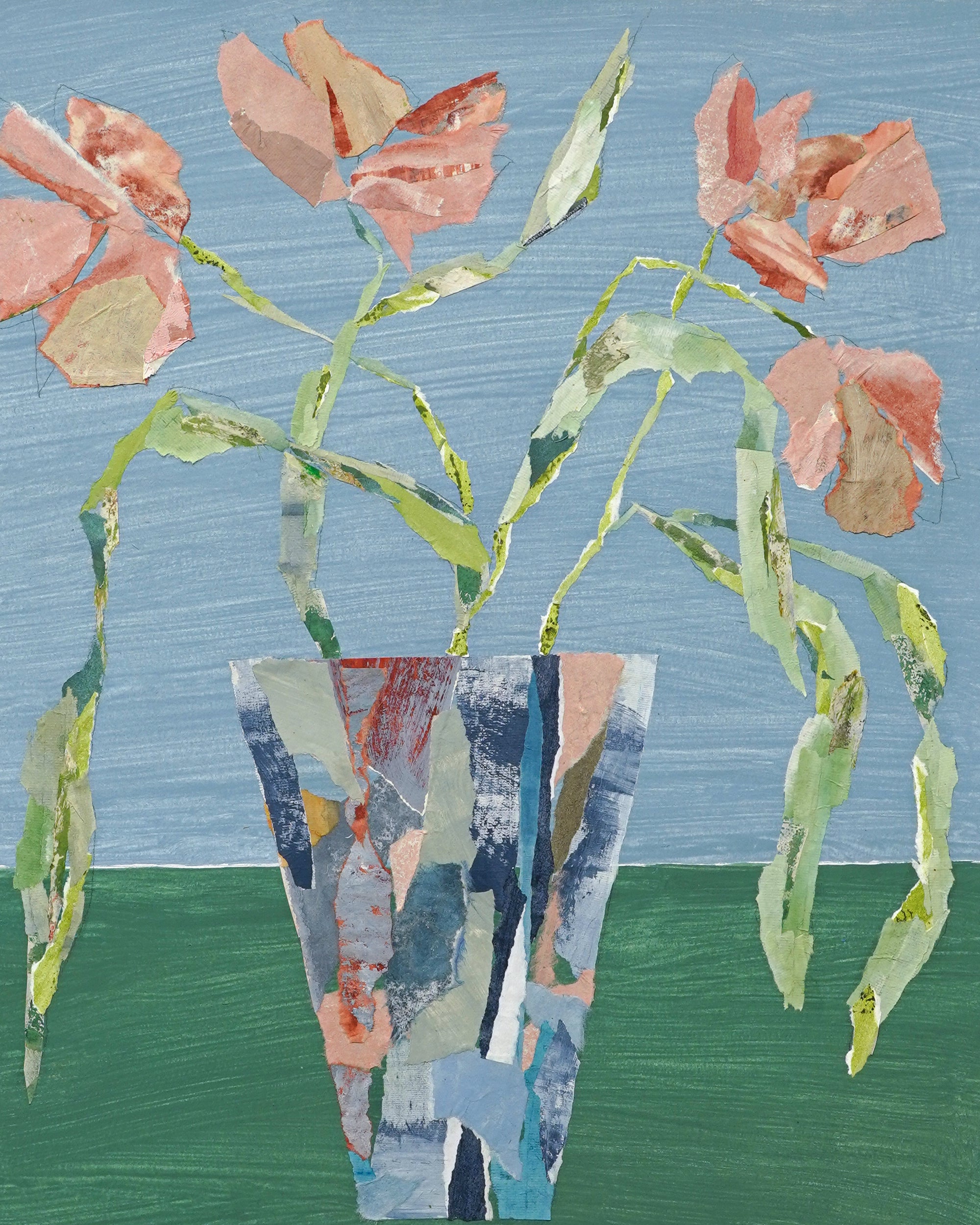 Diana Forbes - Tulips in Striped Vase IV