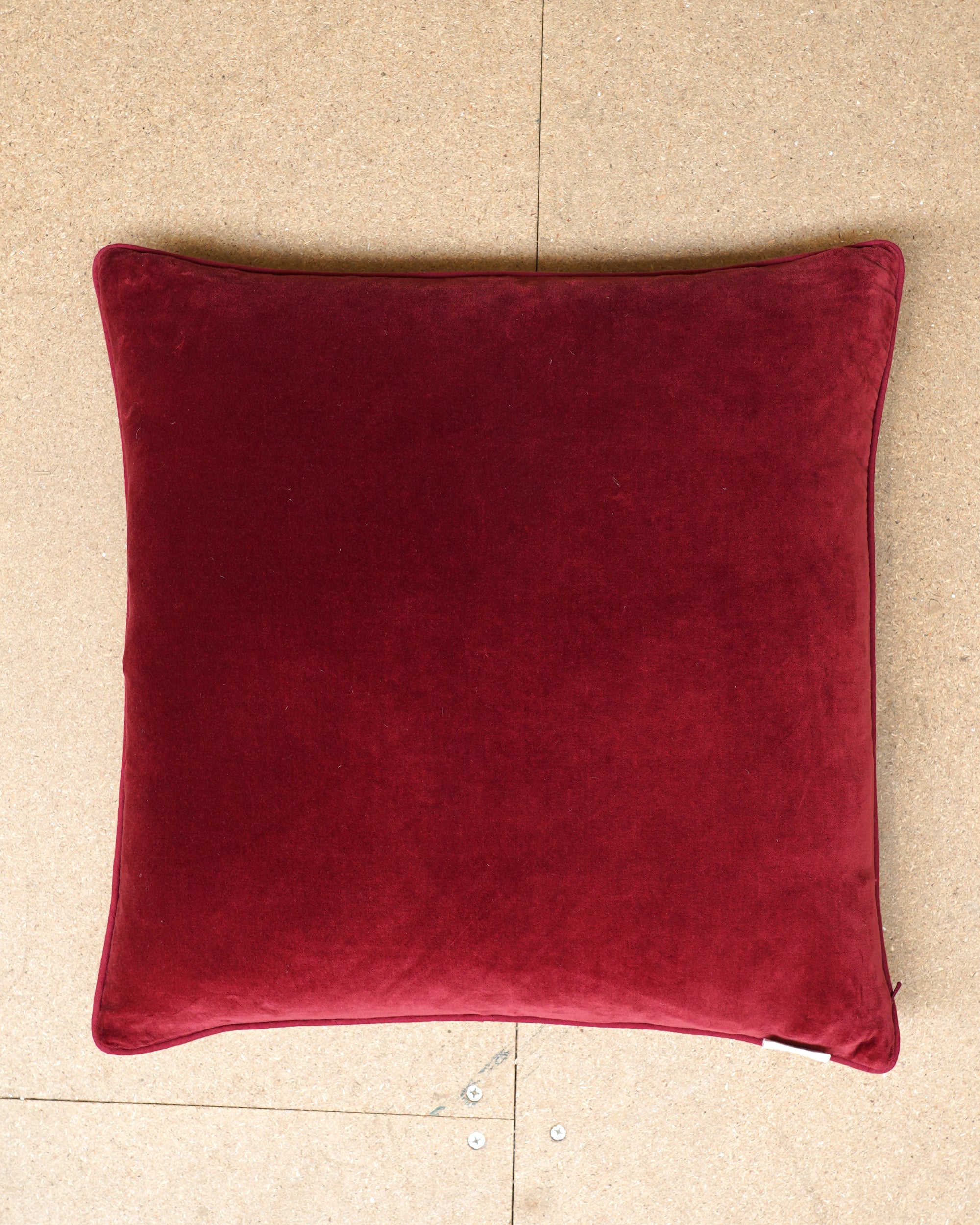 The Embroidered Envelope Cushion - The Red