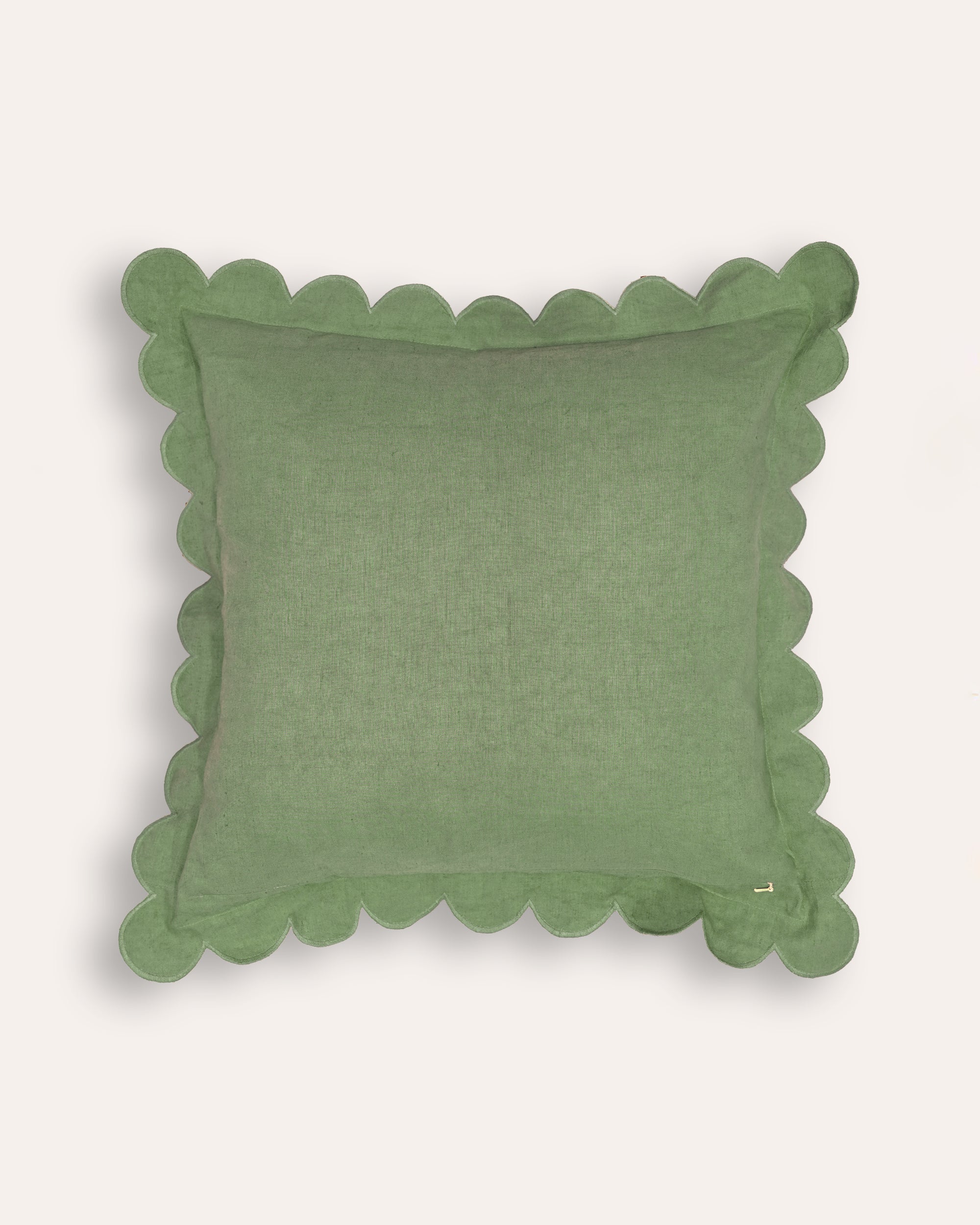 Capilla Block Print Cushion - Green