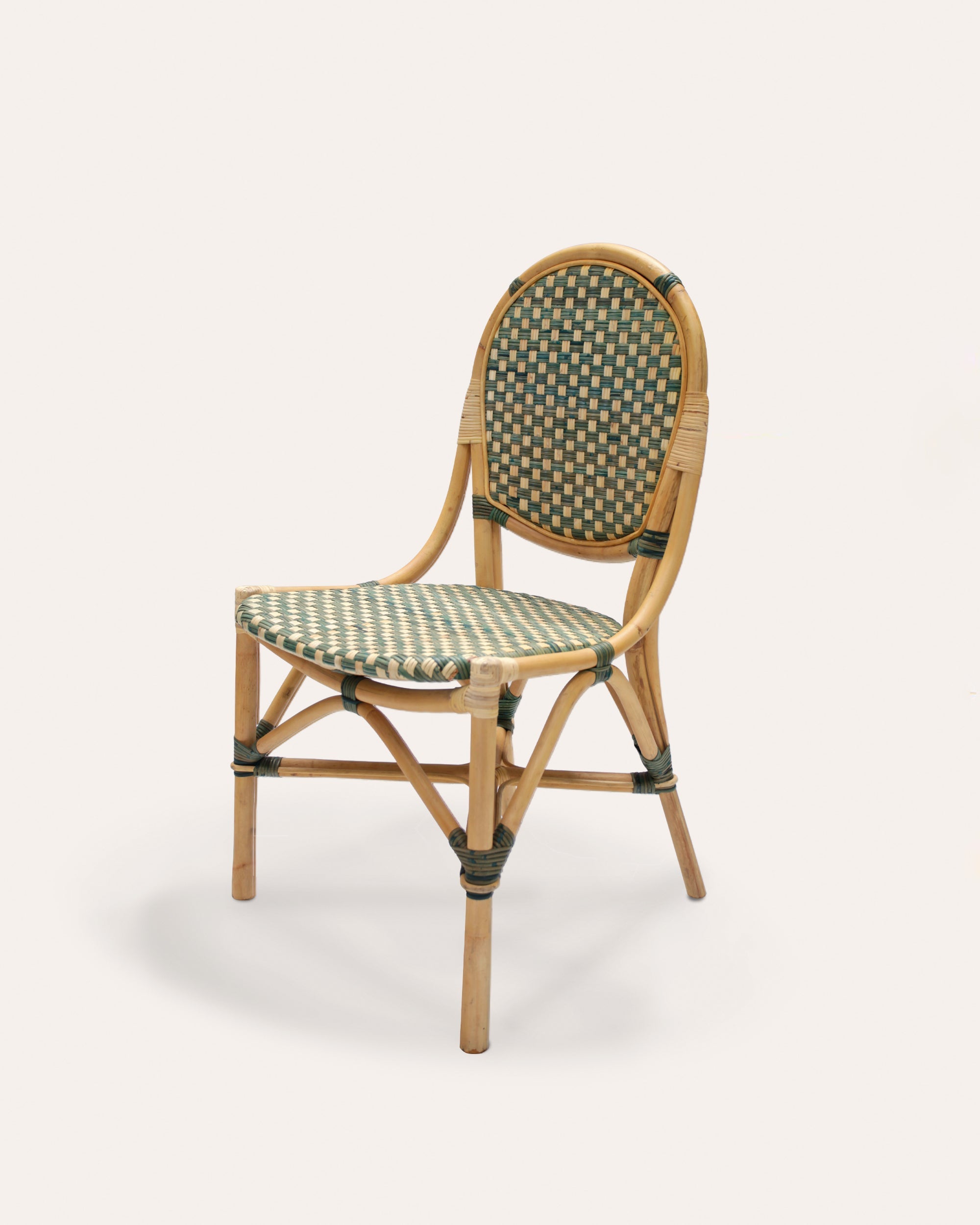 Rattan Dining Chair - Green