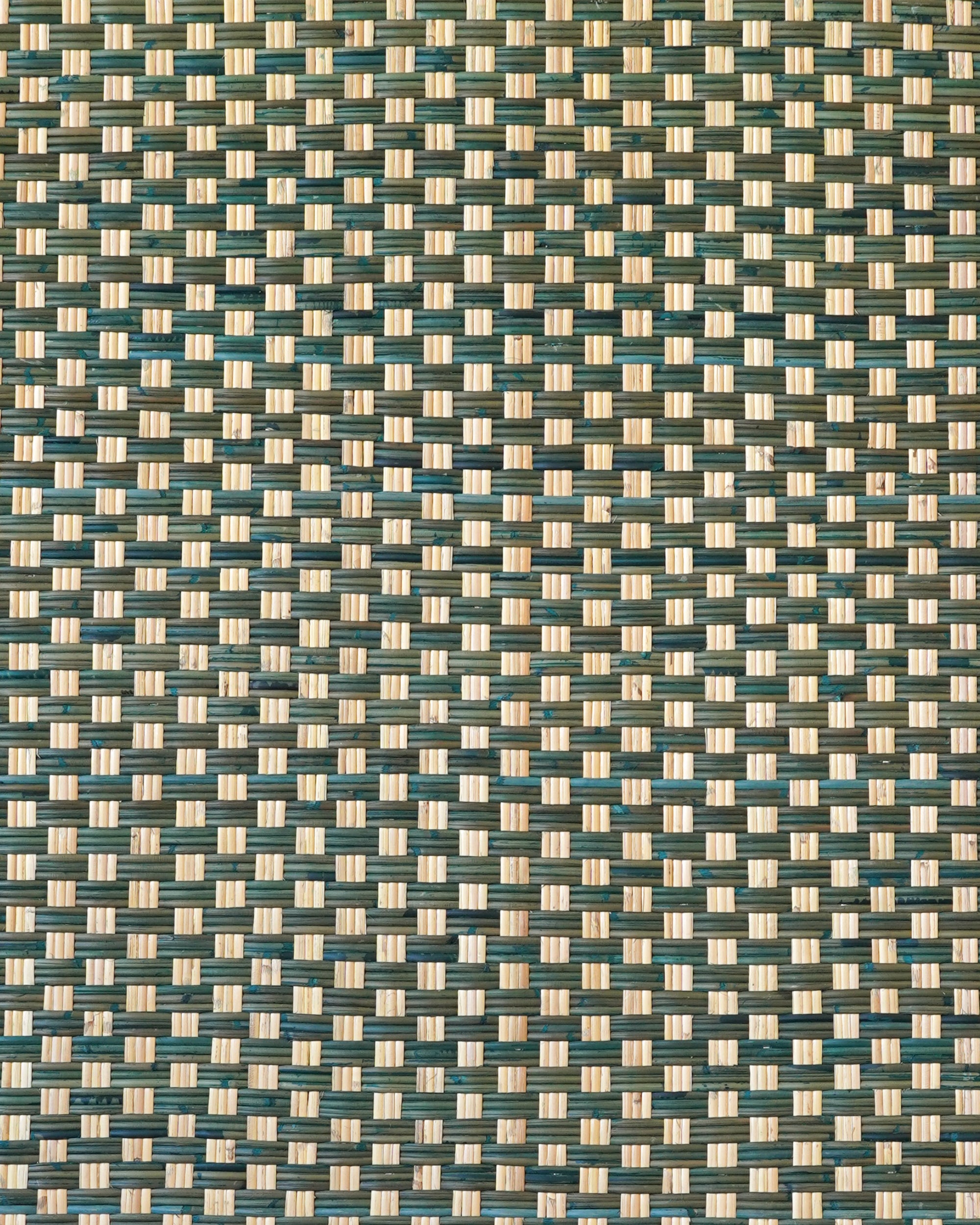 Single Rattan Headboard - Green