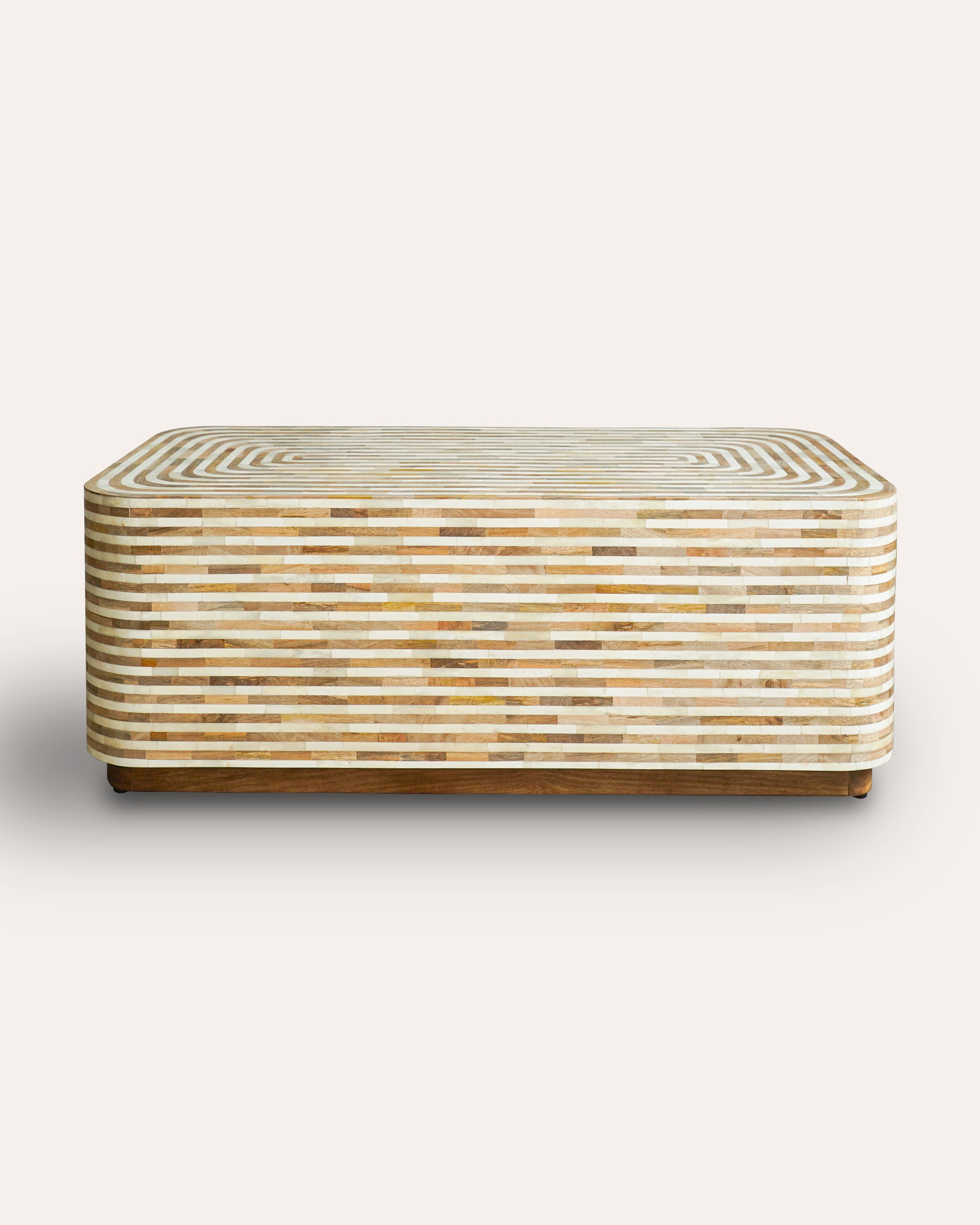 Havana Stripe Bone Inlay Coffee Table