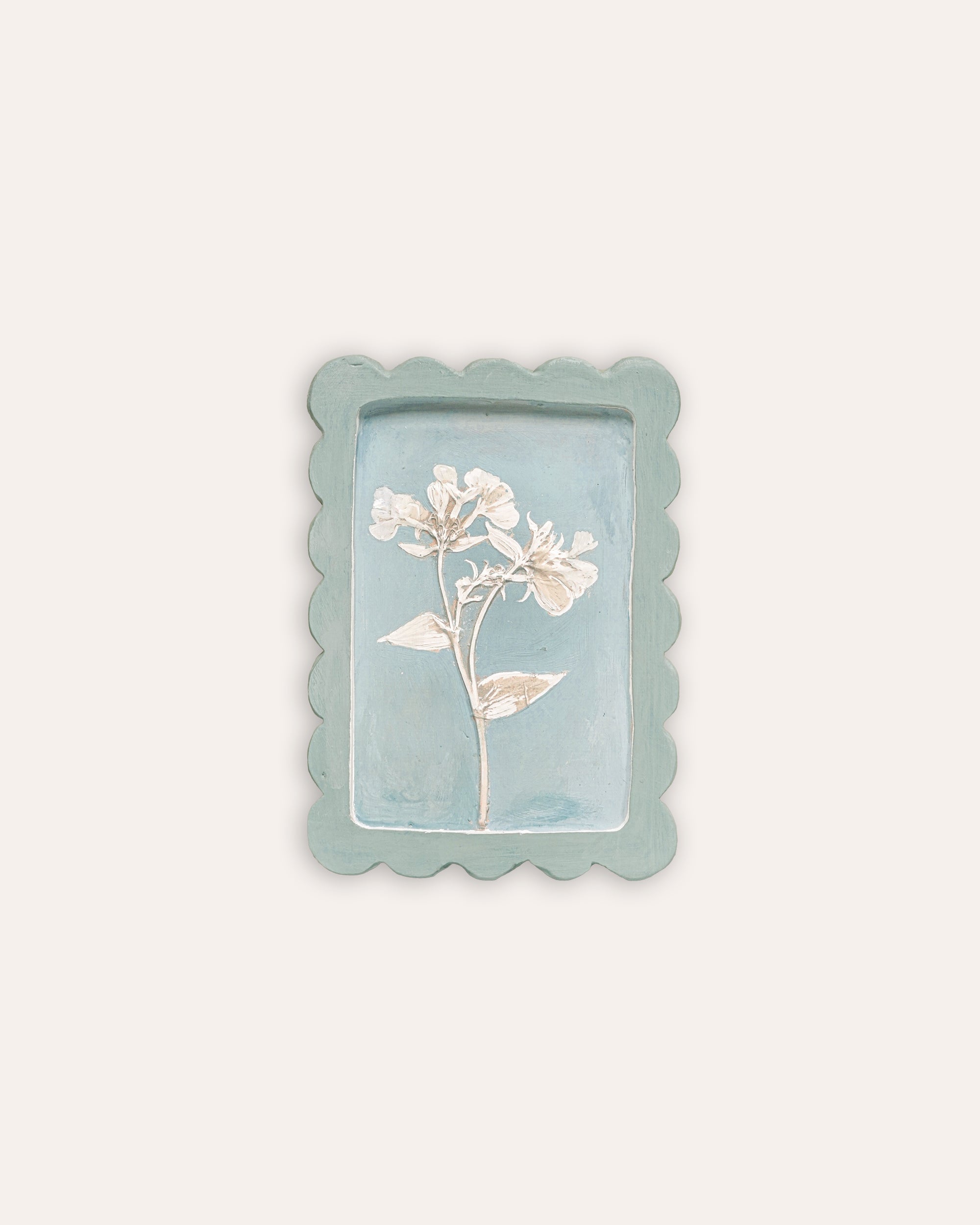 Imprint Casts - Scalloped Botanical Postage Stamp Saponaria - Small