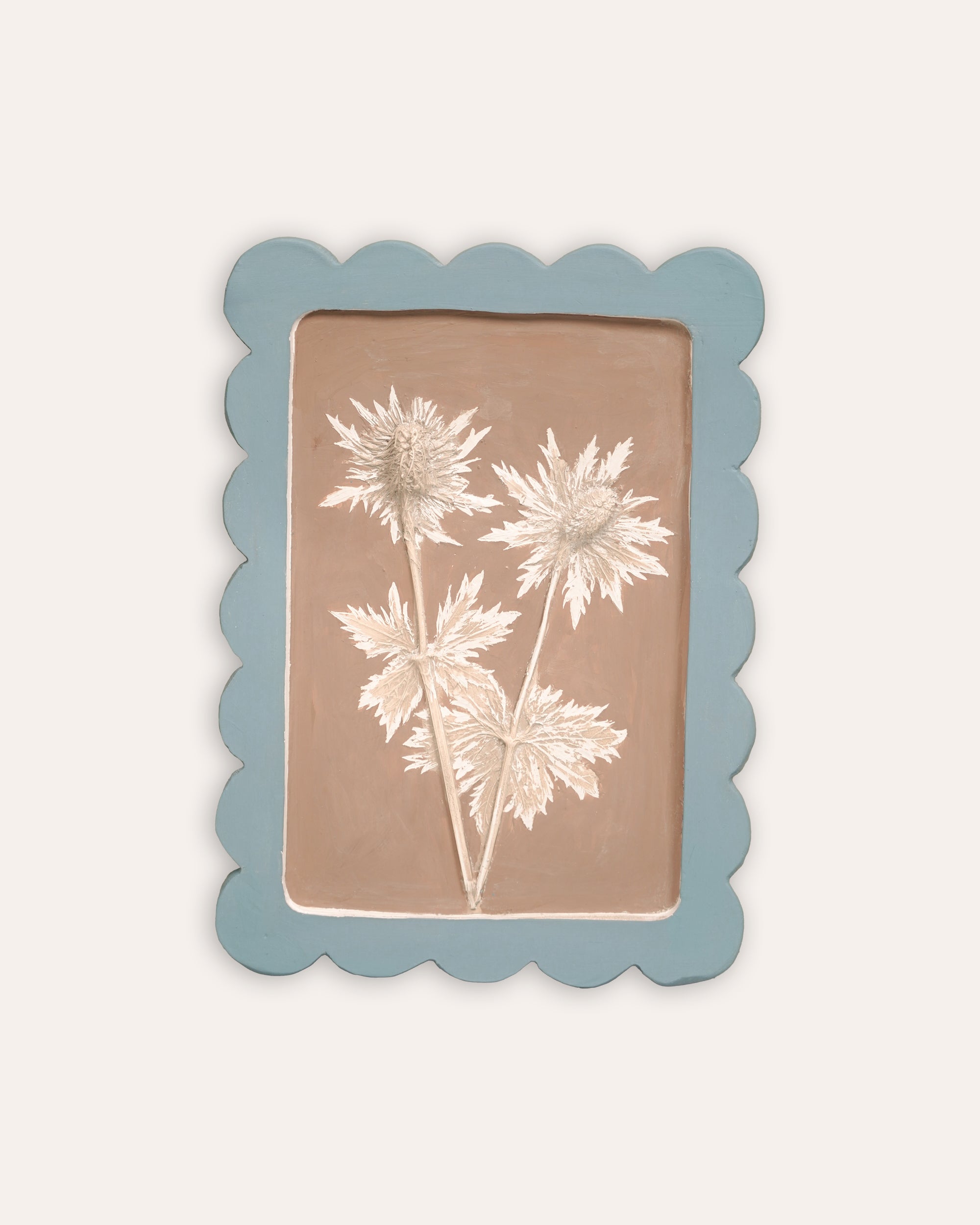 Imprint Casts - Scalloped Botanical Postage Stamp Sea Holly - Large