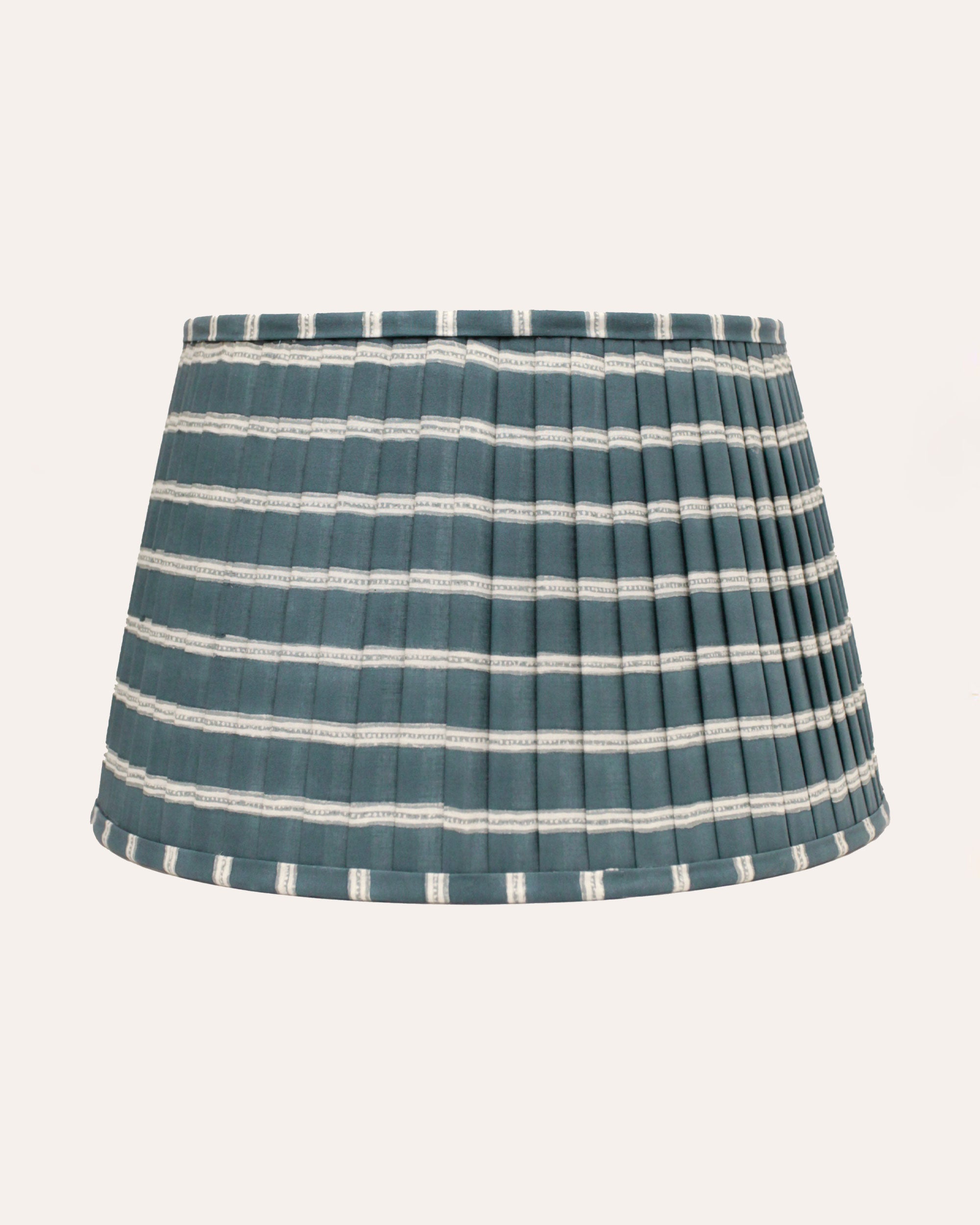 Edo Stripe Pleated Lampshade - Indigo Blue