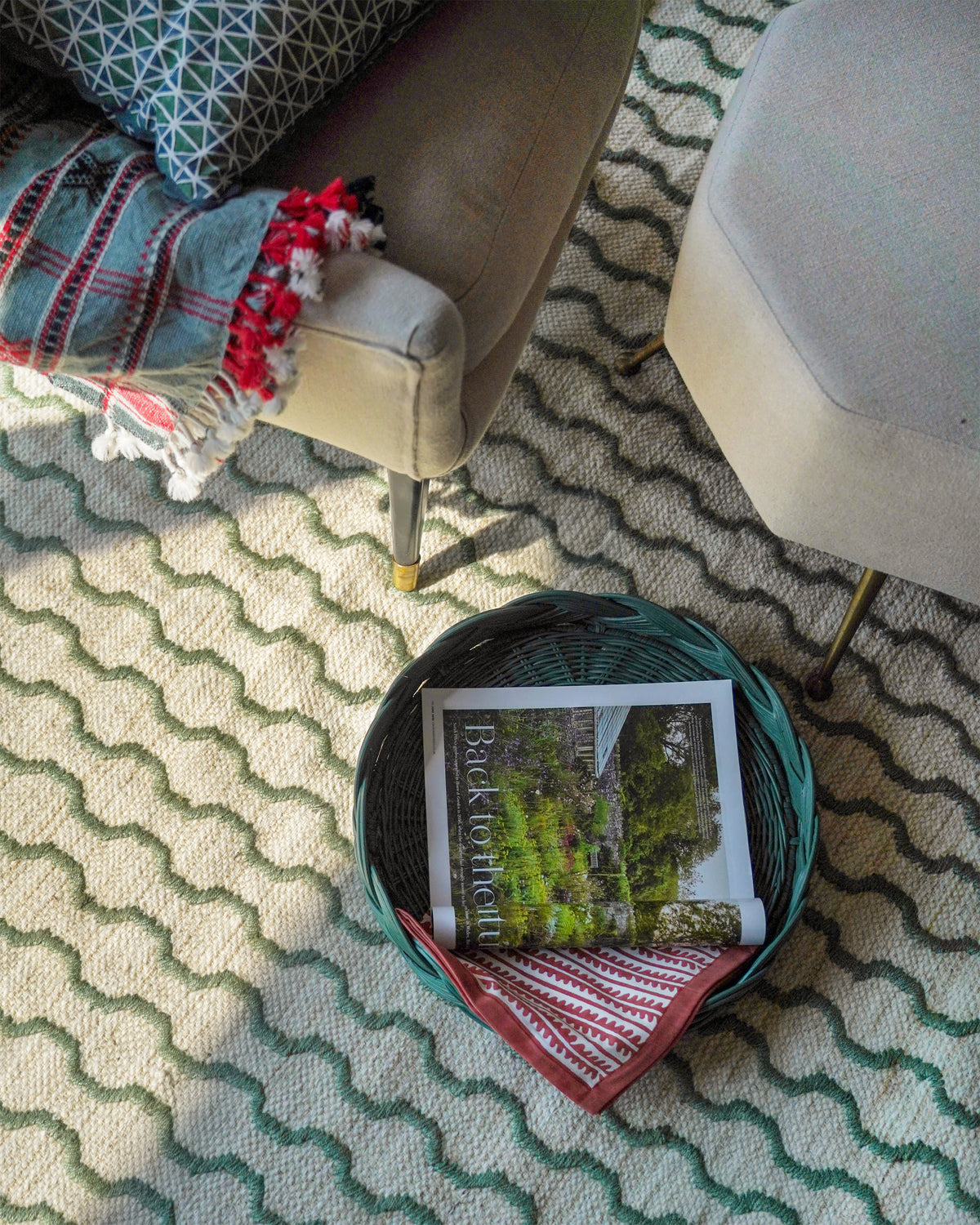 Lahar Wool Rug - Green