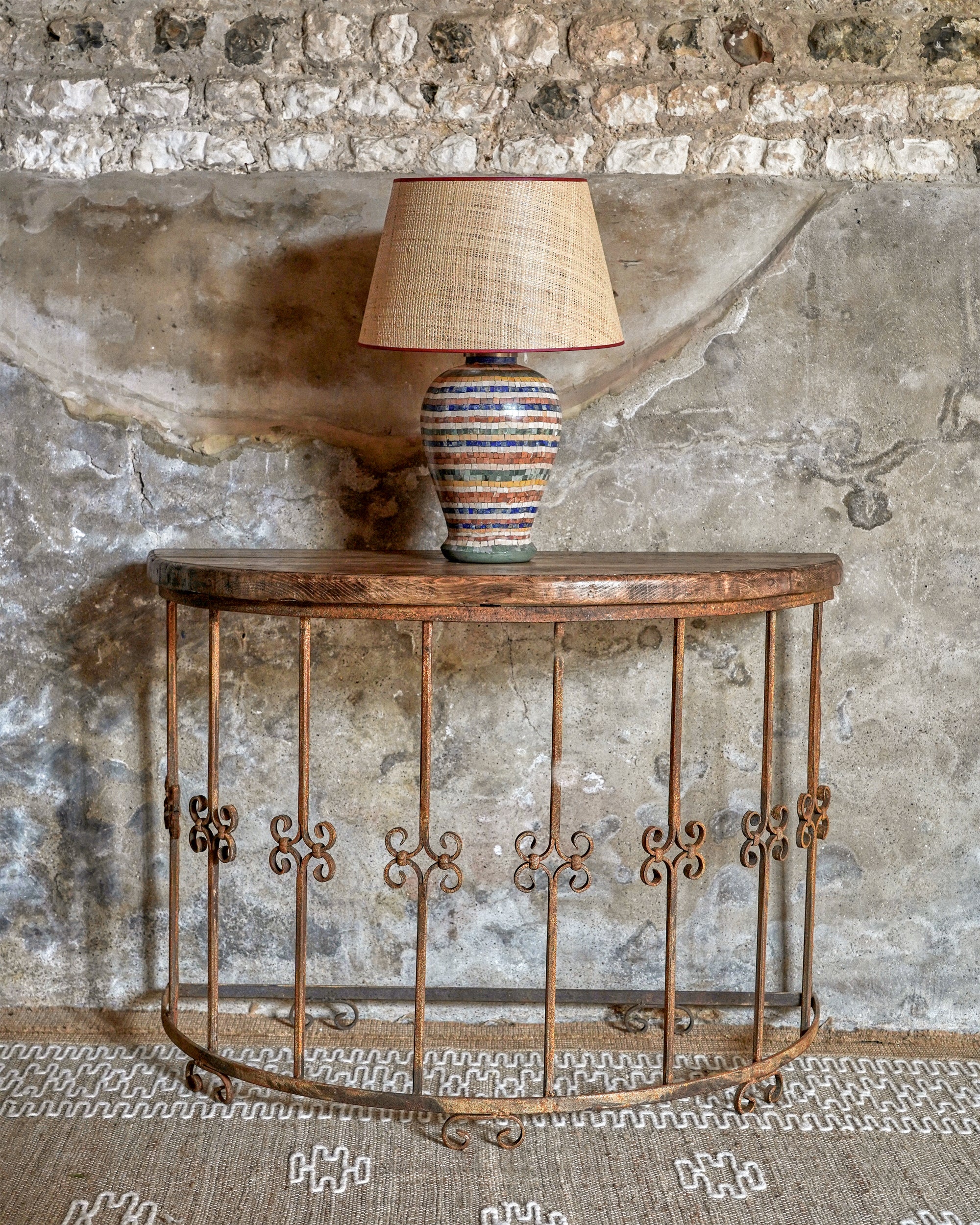 Seema Raffia Lampshade - Red