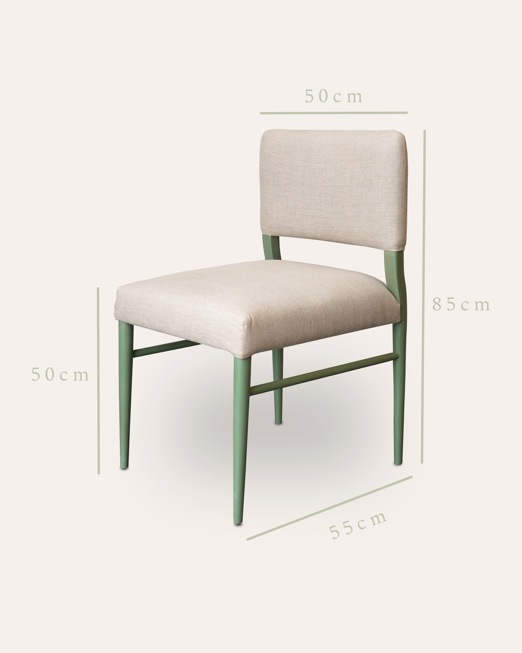 Wensum Dining Chairs - Green/Natural