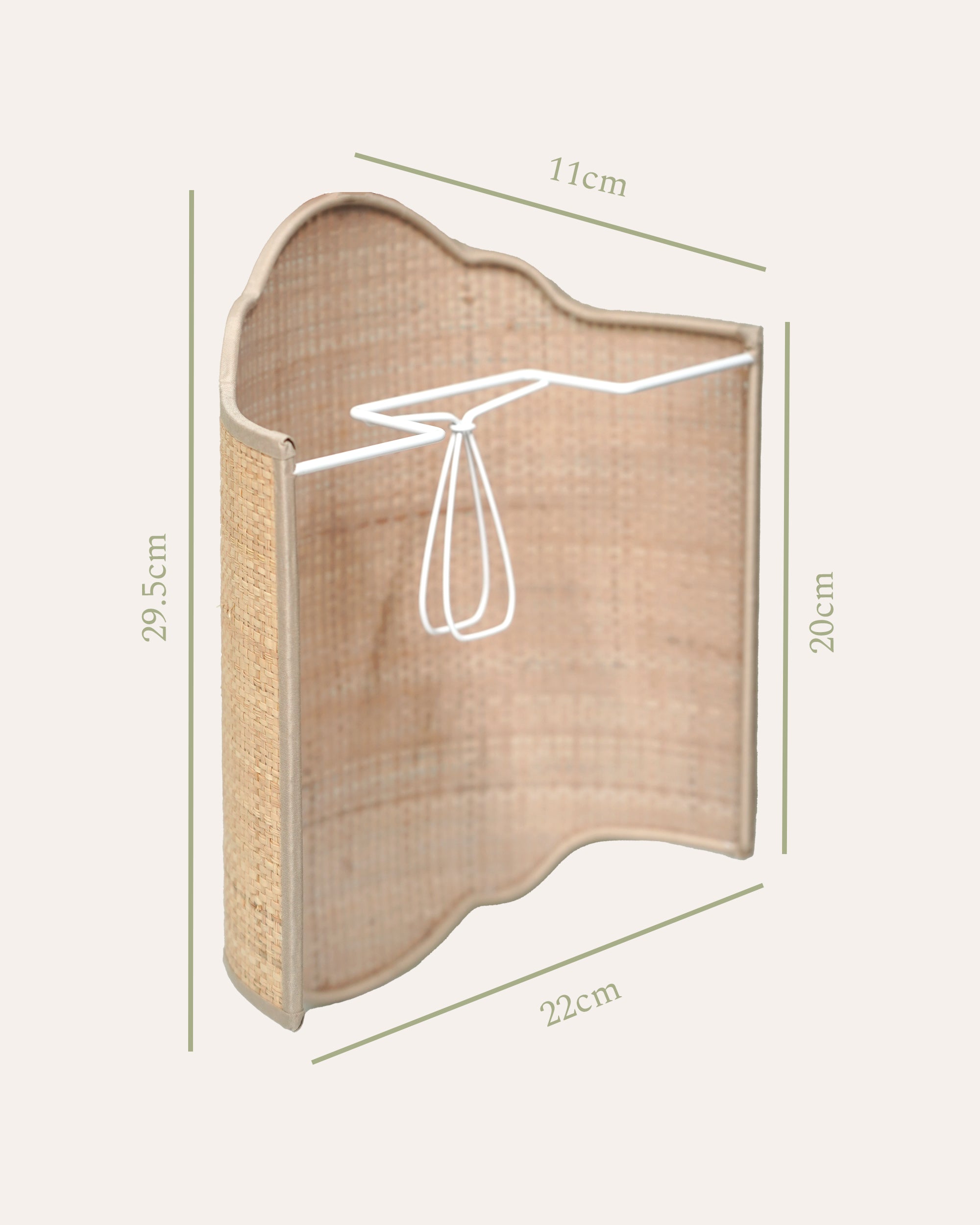 22cm Tedate Raffia Candle Shade - Forest Green